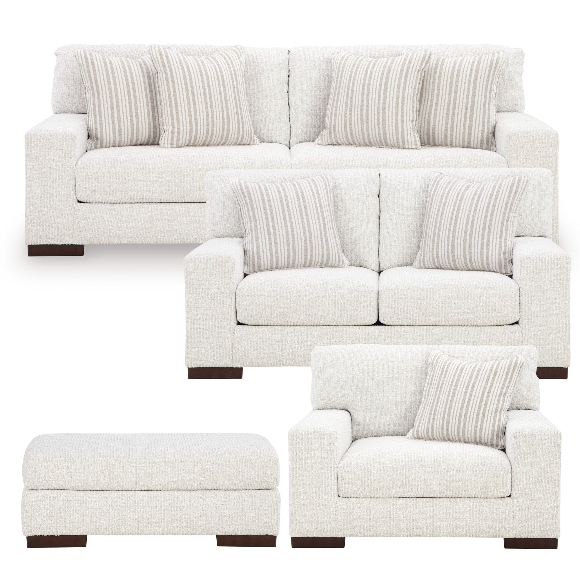 Hartside Sofa Set in Frosted
