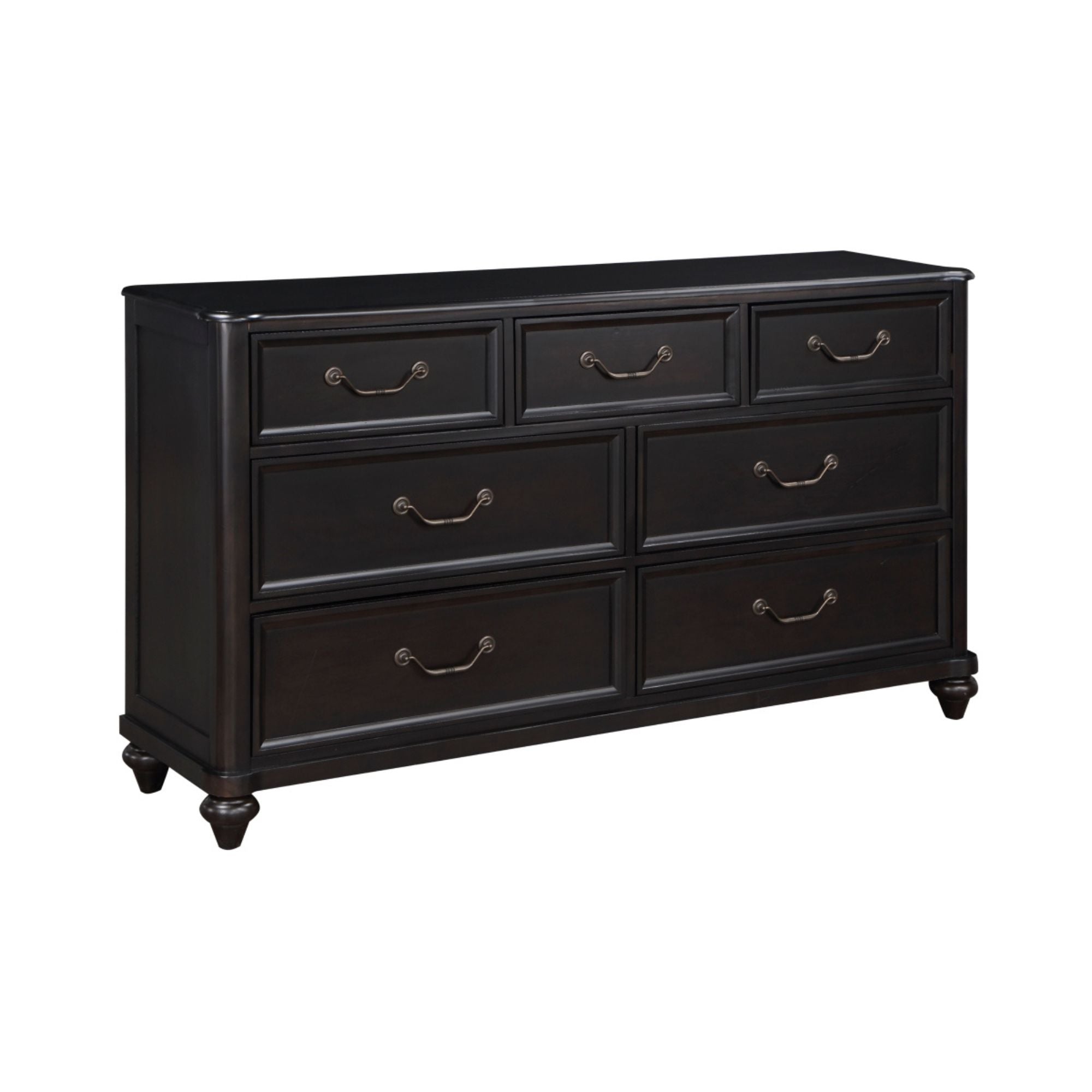 MAZ Herman 7-drawer dresser with sleek wood finish, featuring modern design and ample storage drawers.