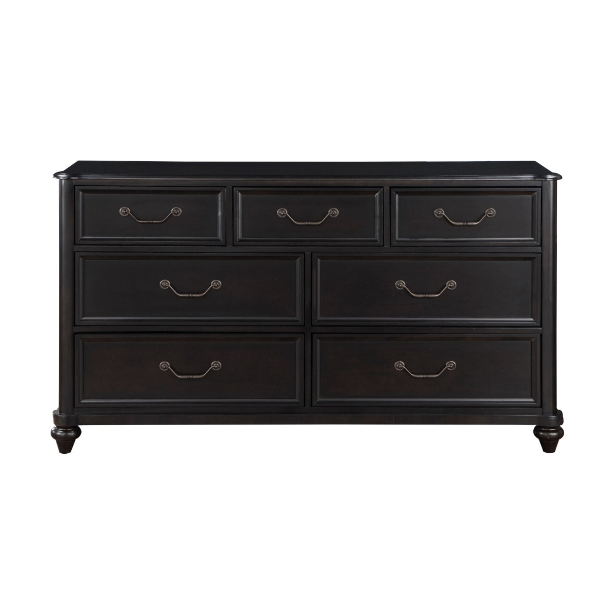 MAZ Herman 7-Drawer Dresser with sleek wooden finish and modern handles, featuring seven spacious drawers for ample storage.
