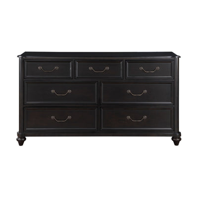 MAZ Herman 7-Drawer Dresser with sleek wooden finish and modern handles, featuring seven spacious drawers for ample storage.
