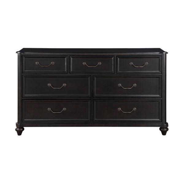 MAZ Herman 7-Drawer Dresser with sleek wooden finish and modern handles, featuring seven spacious drawers for ample storage.