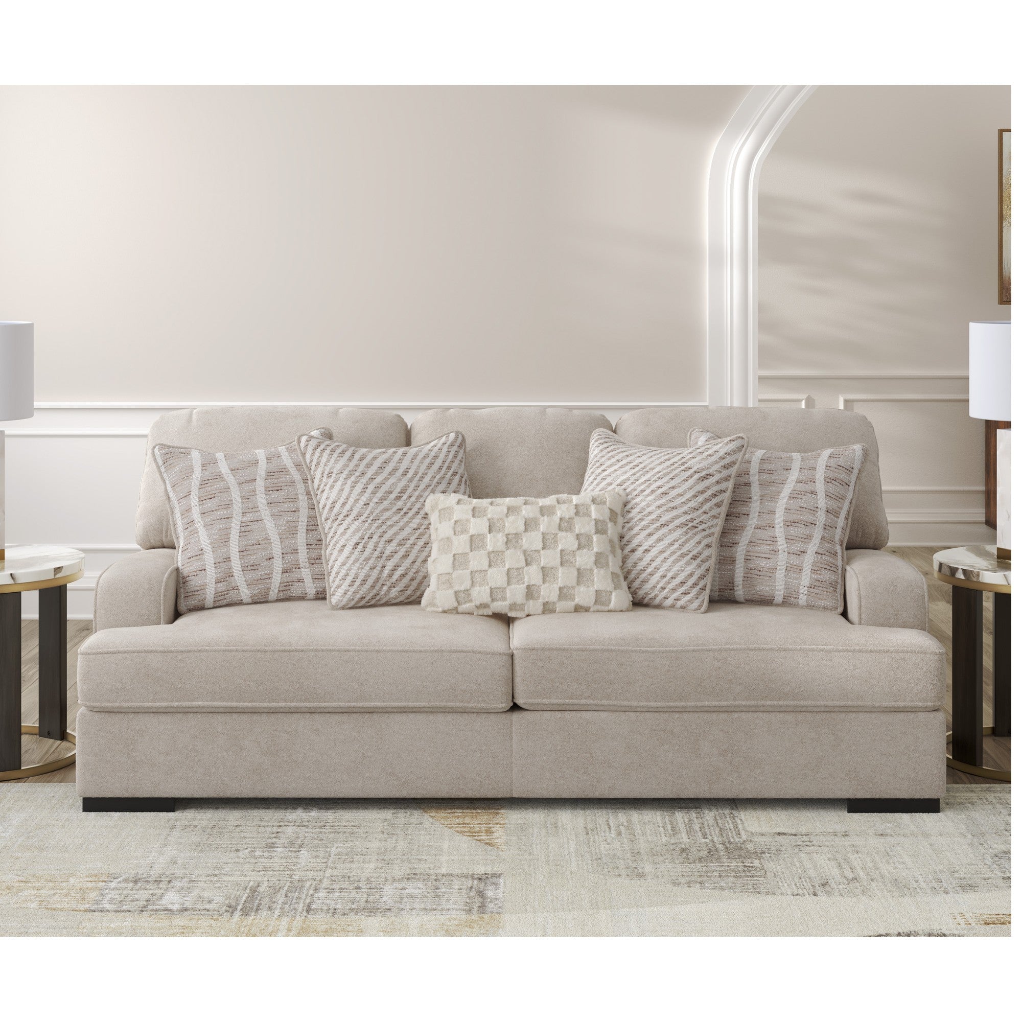 High Profile Sofa in Taupe