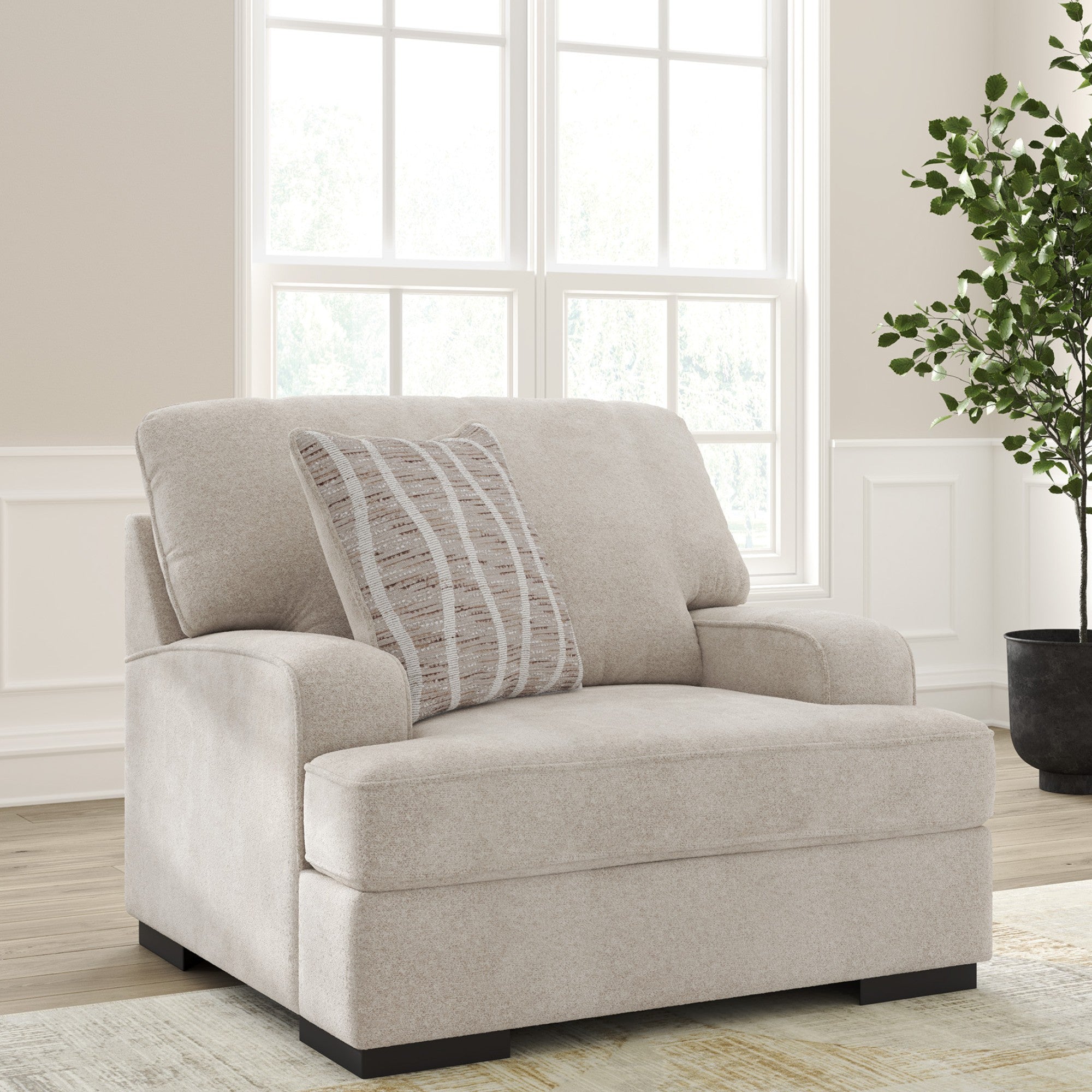 High Profile Oversize Chair in Taupe