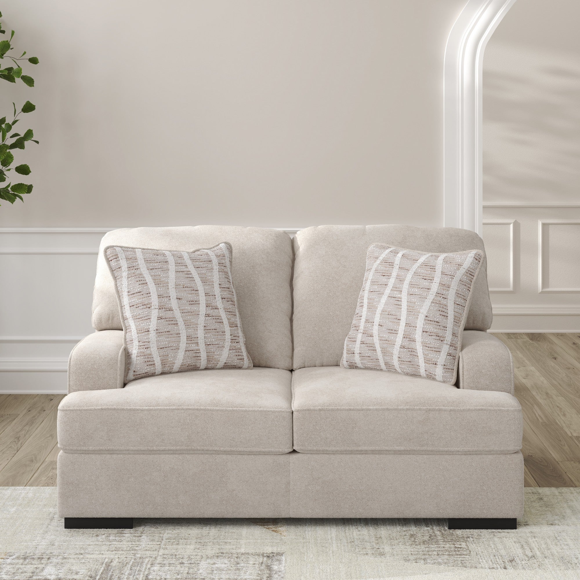 High Profile Loveseat in Taupe