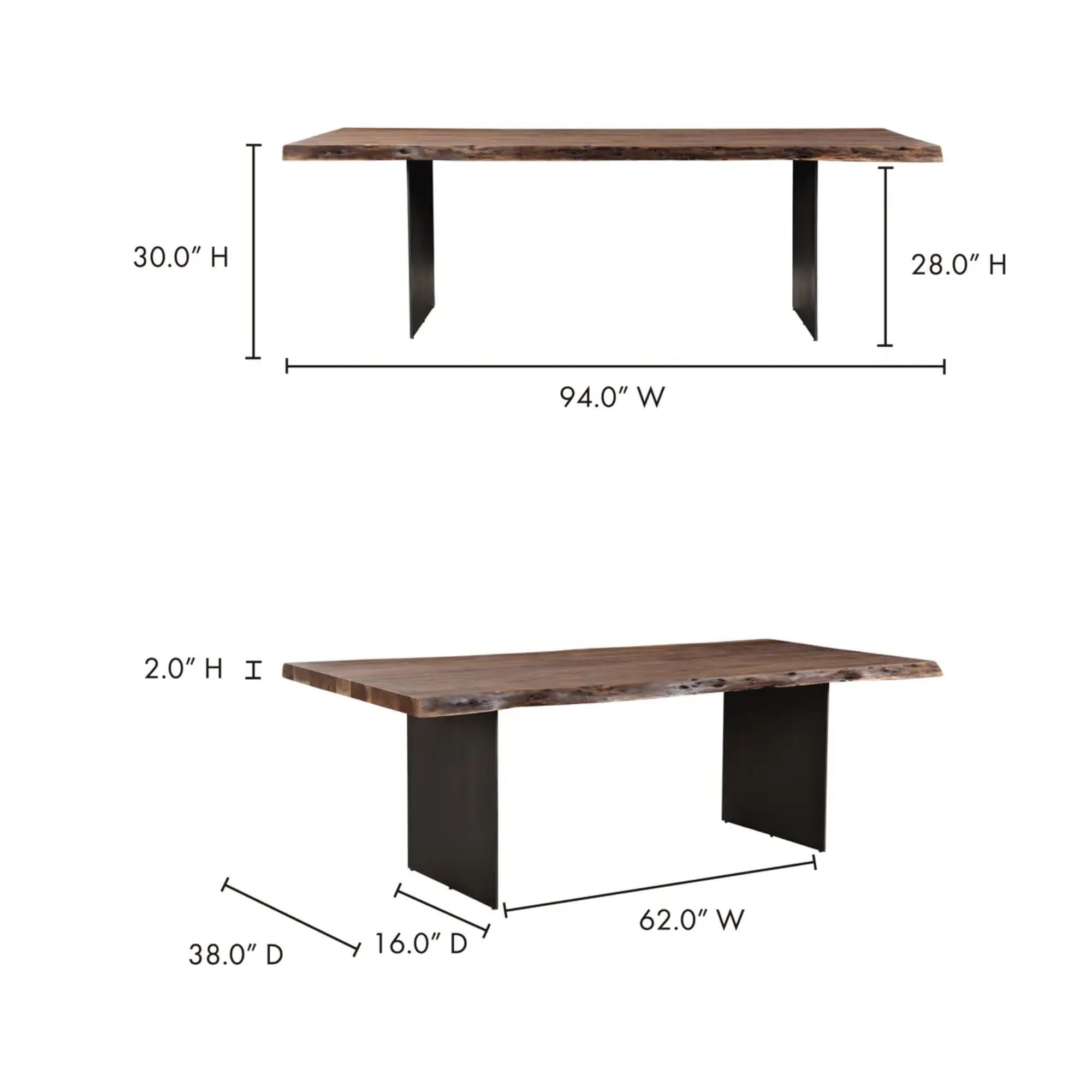 Moe's Home Howell Collection Dining Table Natural | CastleUp Experience Centre Online Furniture