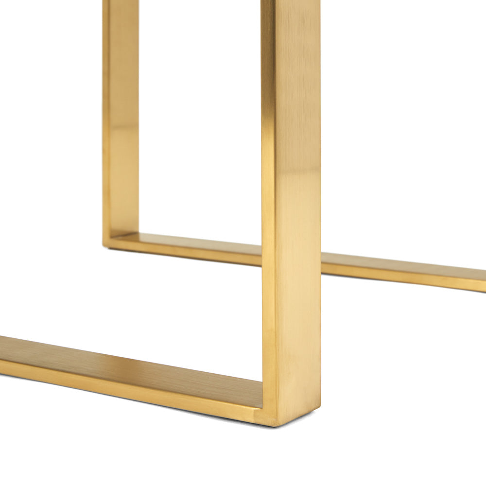 Hudson Brushed Gold End Table.