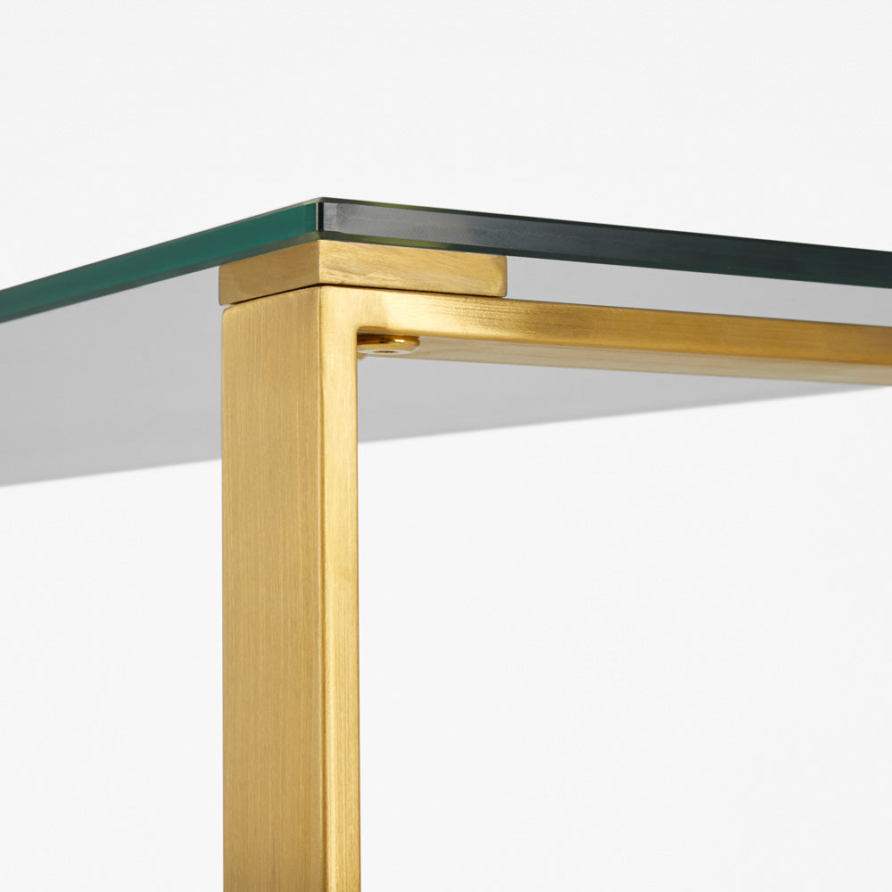 Hudson Brushed Gold End Table.