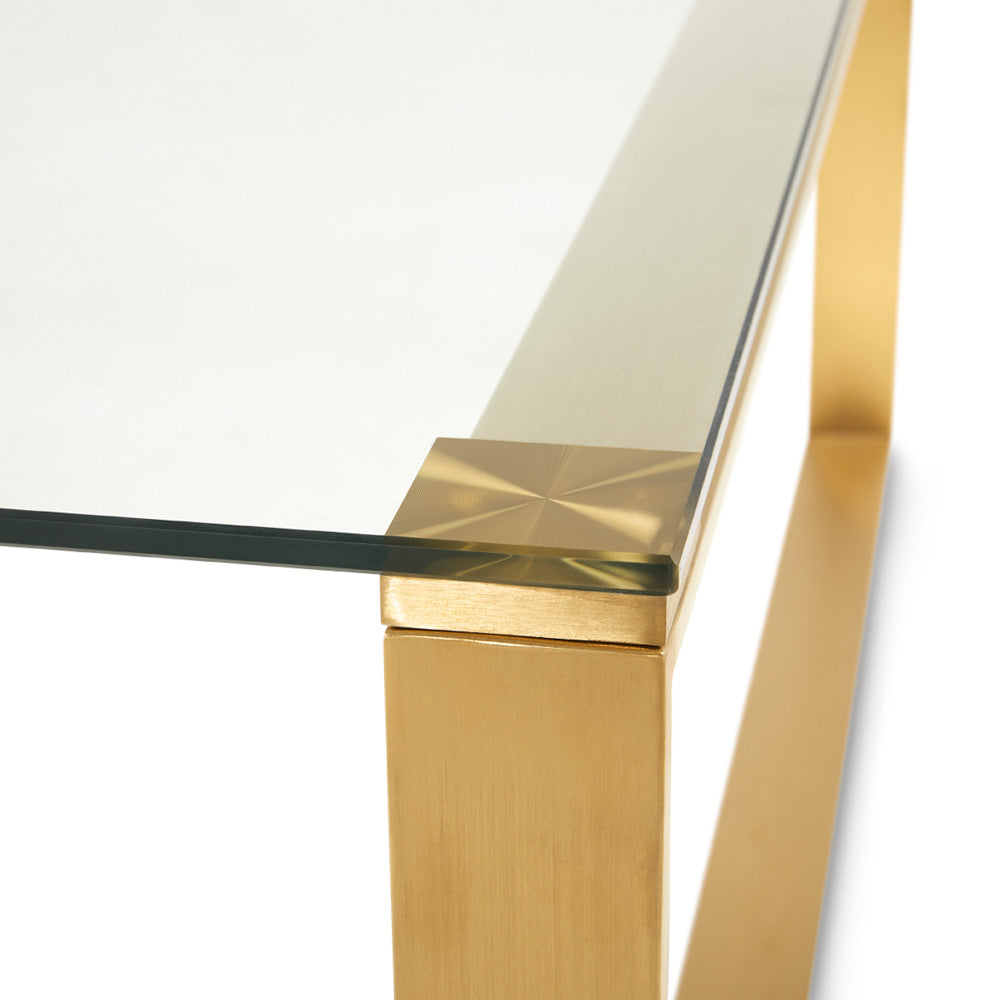 Hudson Brushed Gold Coffee Table.