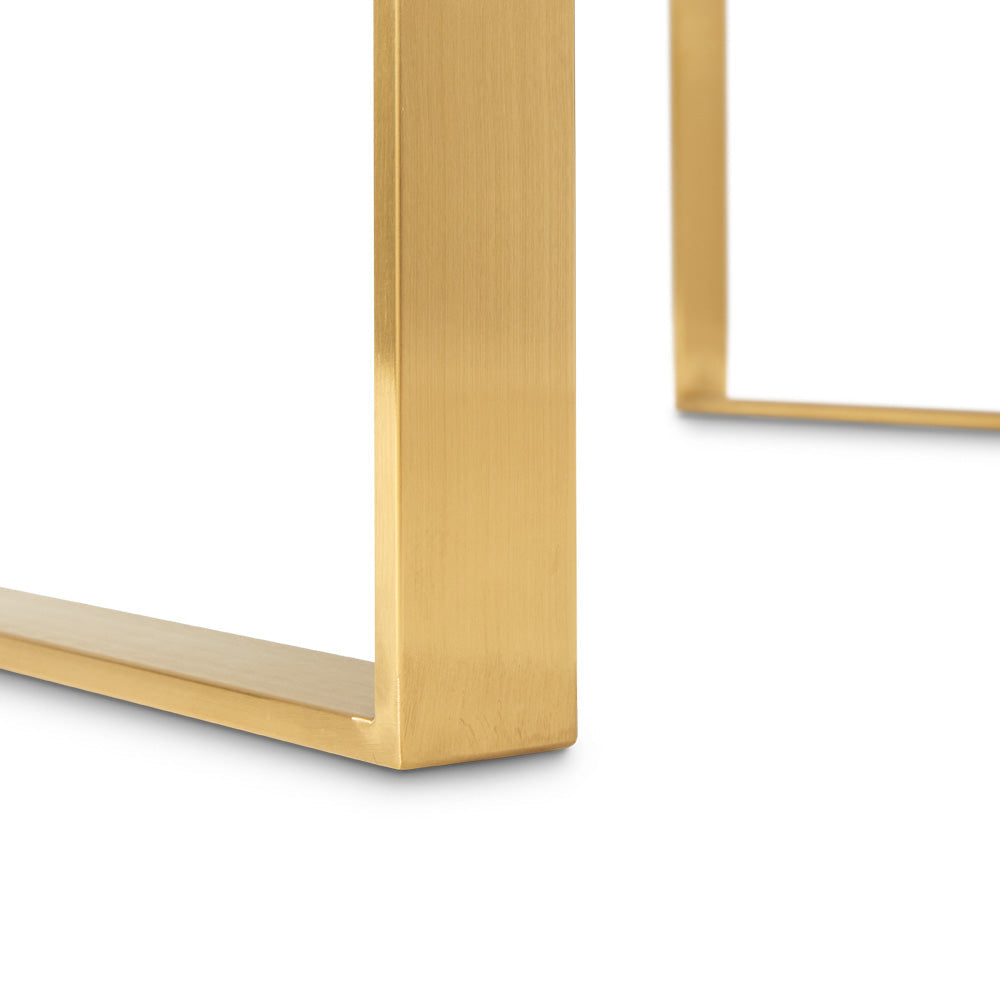Hudson Brushed Gold Coffee Table.