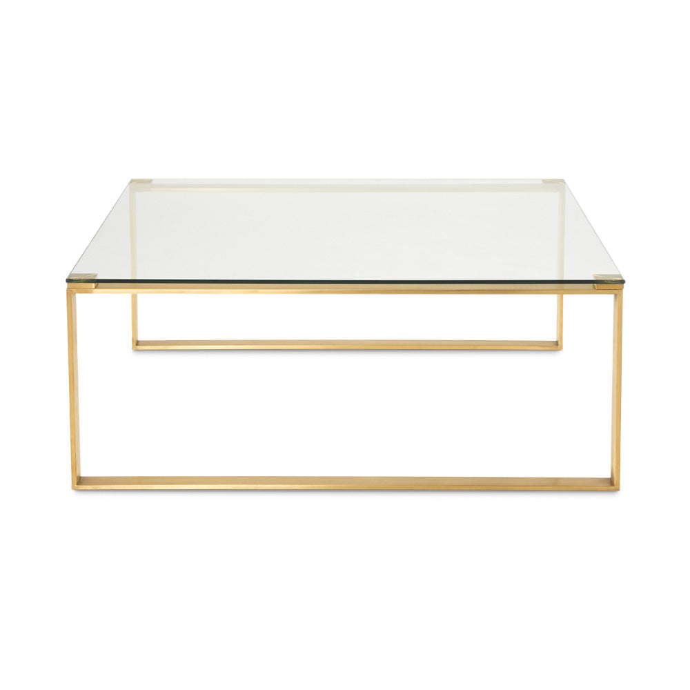 Hudson Brushed Gold Coffee Table.