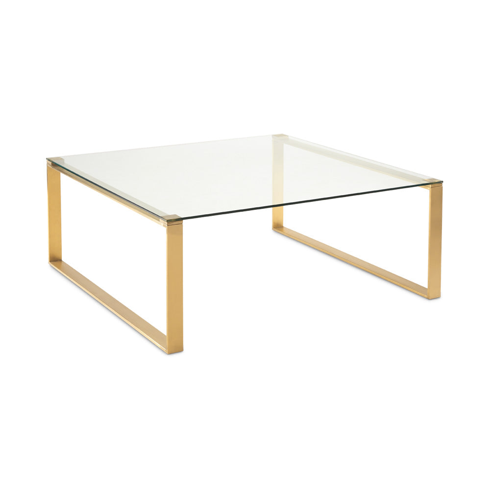 Hudson Brushed Gold Coffee Table.