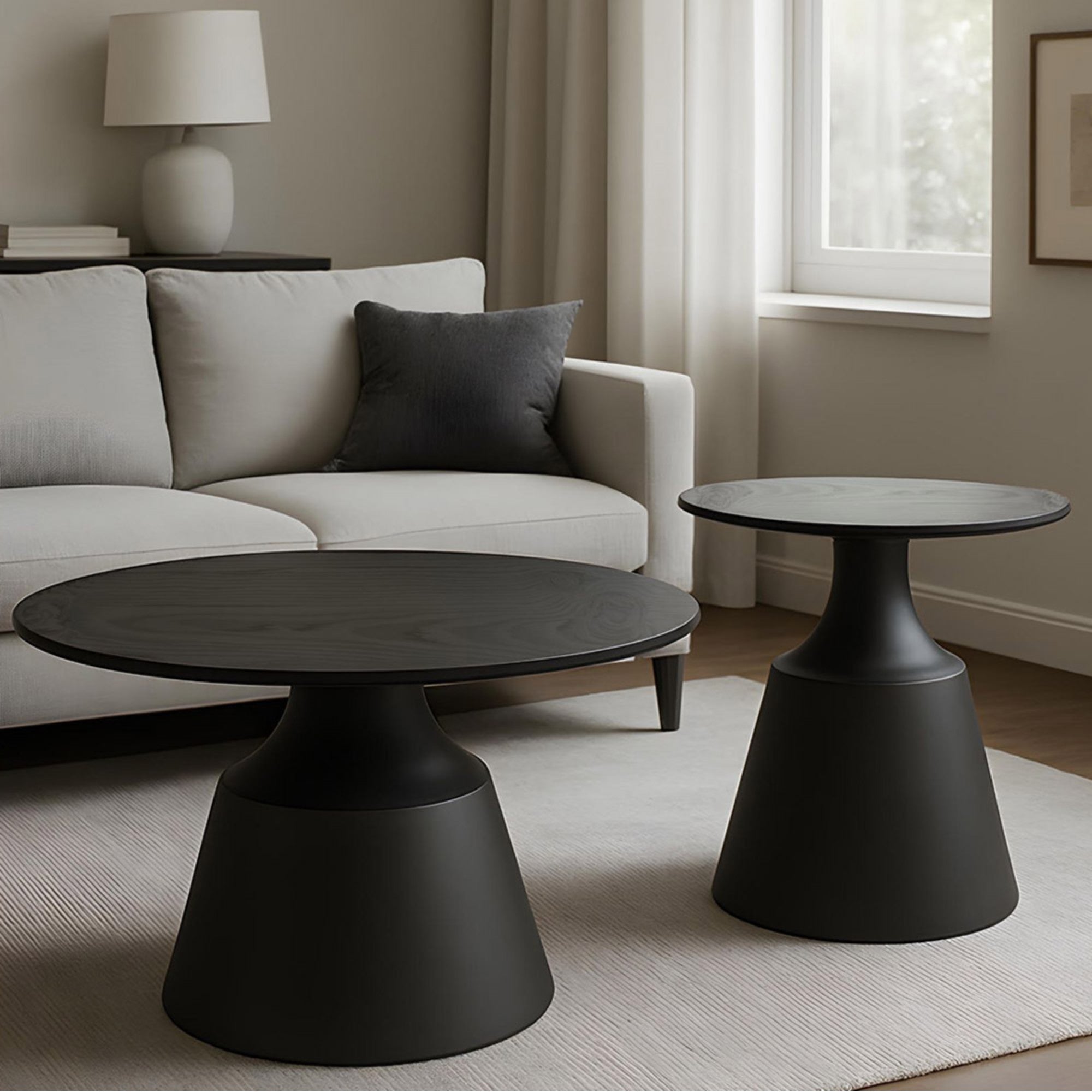 Hurtley Nesting Coffee Table Set Black | CastleUp Experience Centre Online Furniture