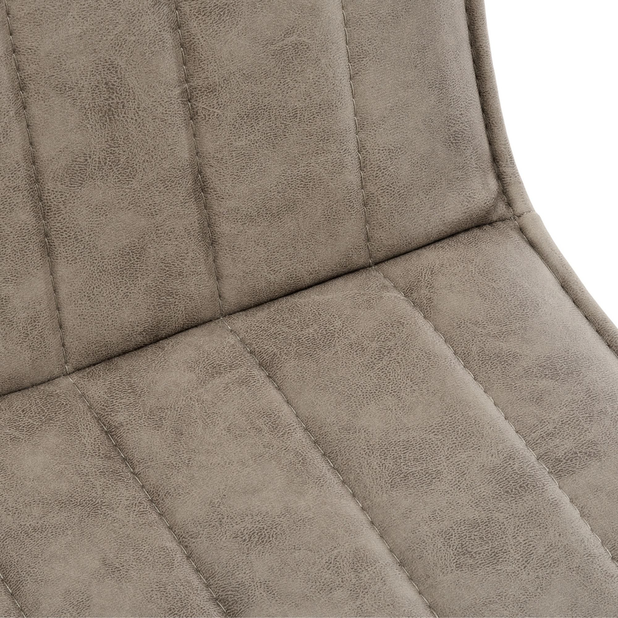 Set of two taupe fabric dining chairs with starburst metal bases by Monarch Specialties, showcasing modern seating design.