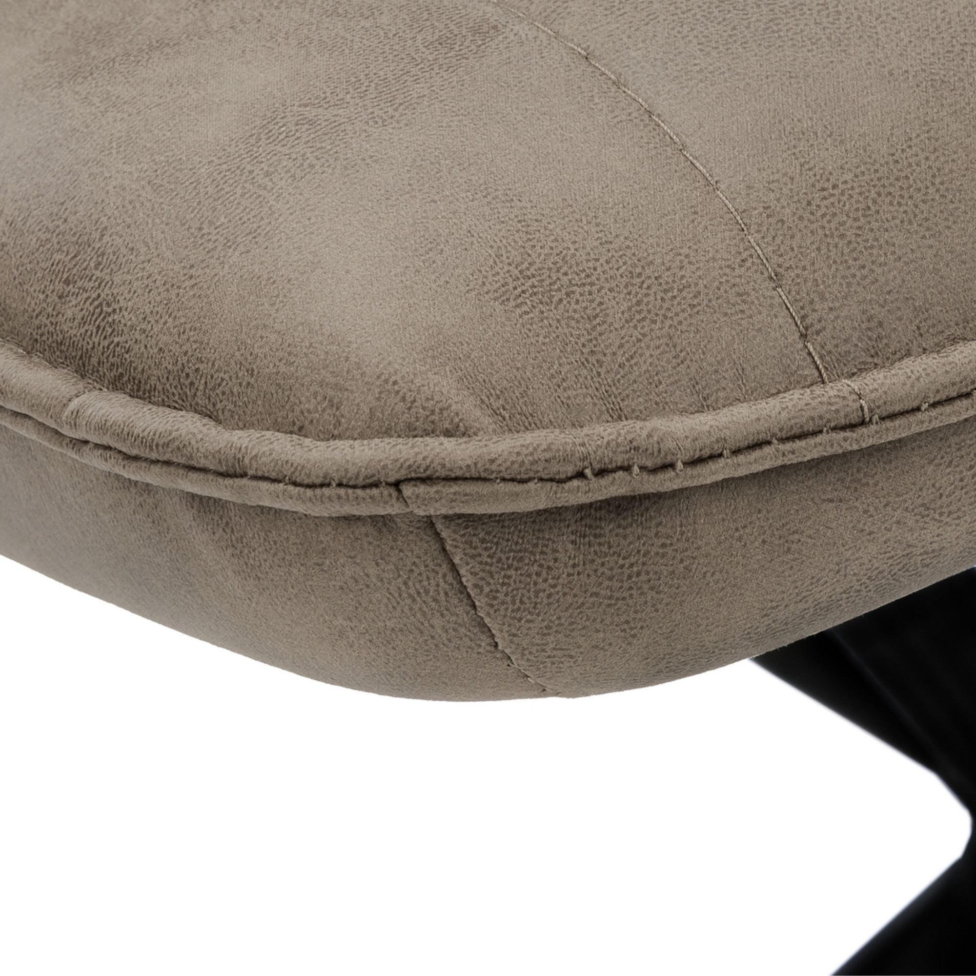 Set of two taupe fabric dining chairs with starburst metal bases by Monarch Specialties, showcasing modern and stylish seating.
