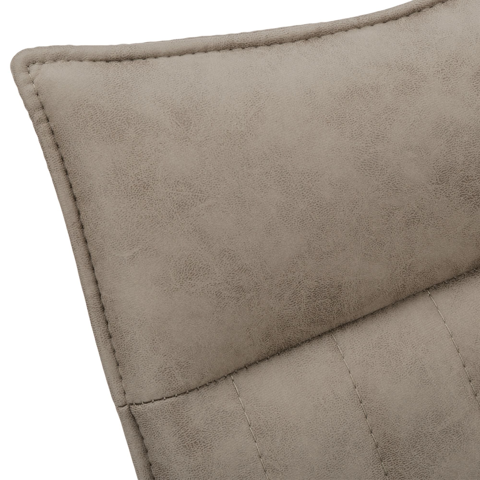 Set of two taupe fabric dining chairs with starburst metal bases by Monarch Specialties, showcasing modern and stylish design.
