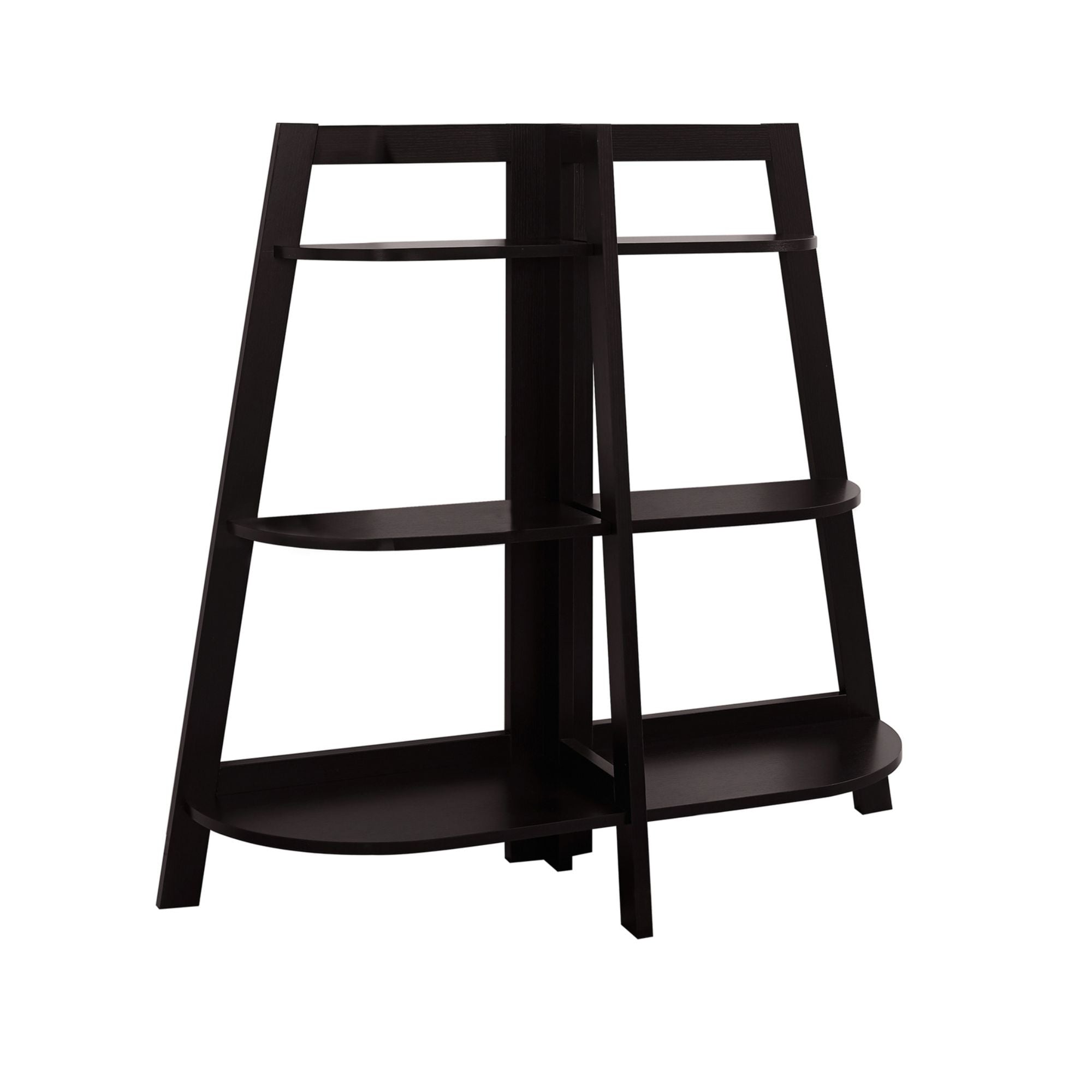 Opulor 48-inch tall Monarch Specialties accent bookcase with multiple shelves and a sleek modern design.