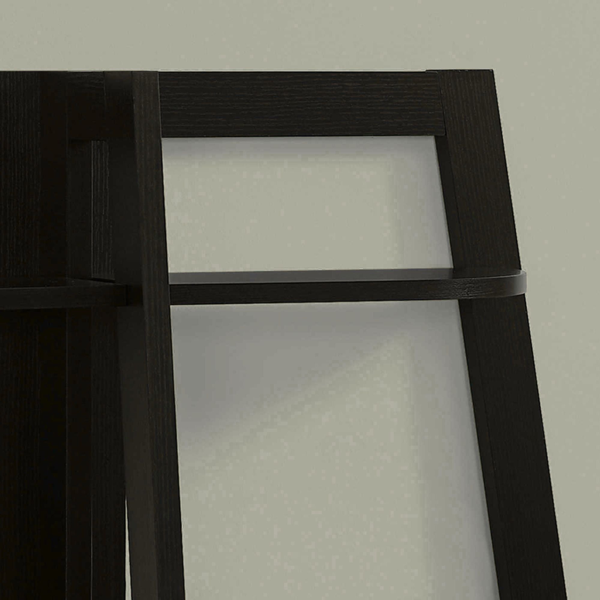 Opulor 48-inch high Monarch Specialties accent bookcase with open shelves and modern design.