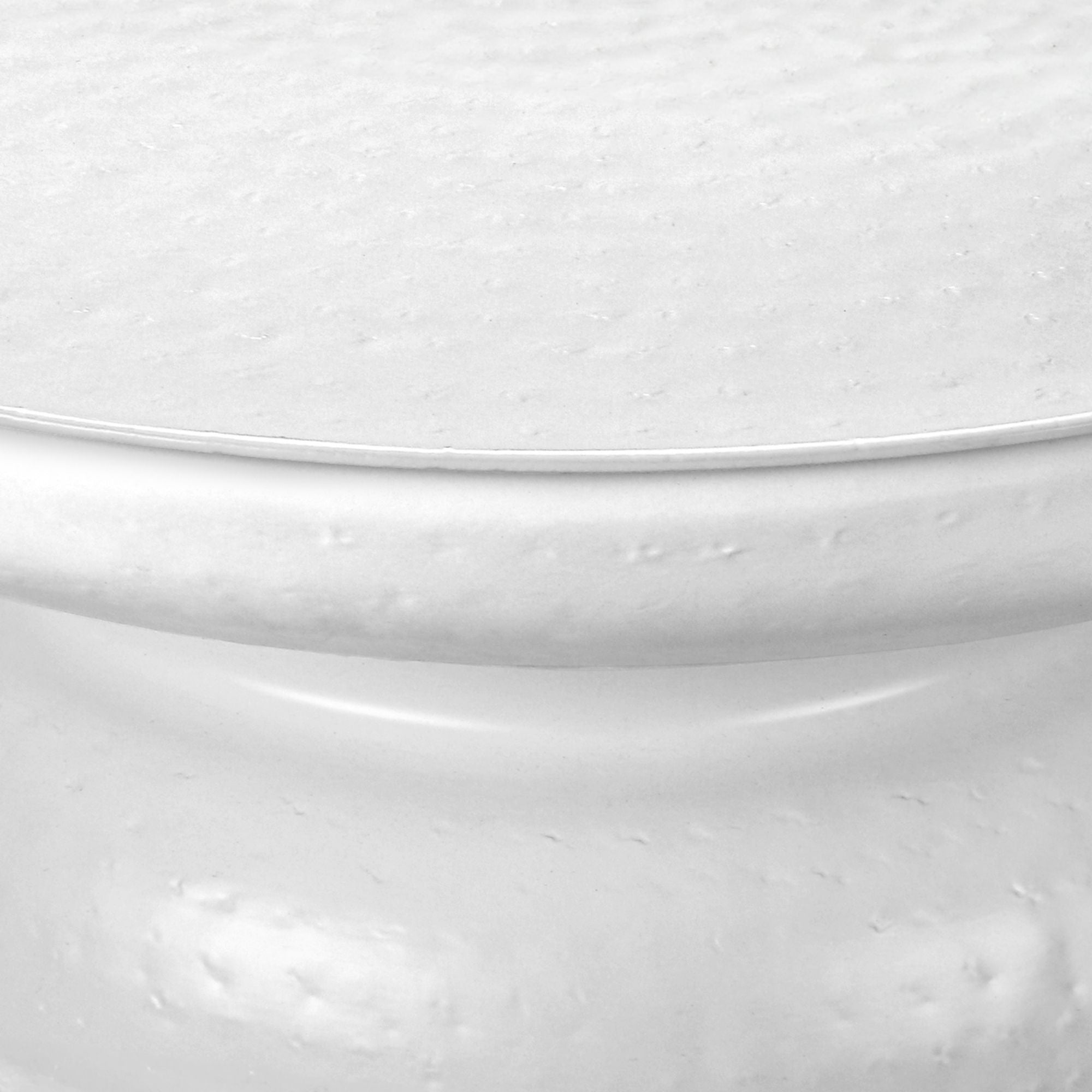 White Orvian Accent Table by Monarch Specialties, showcasing a sleek, modern design with a smooth surface and sturdy legs.
