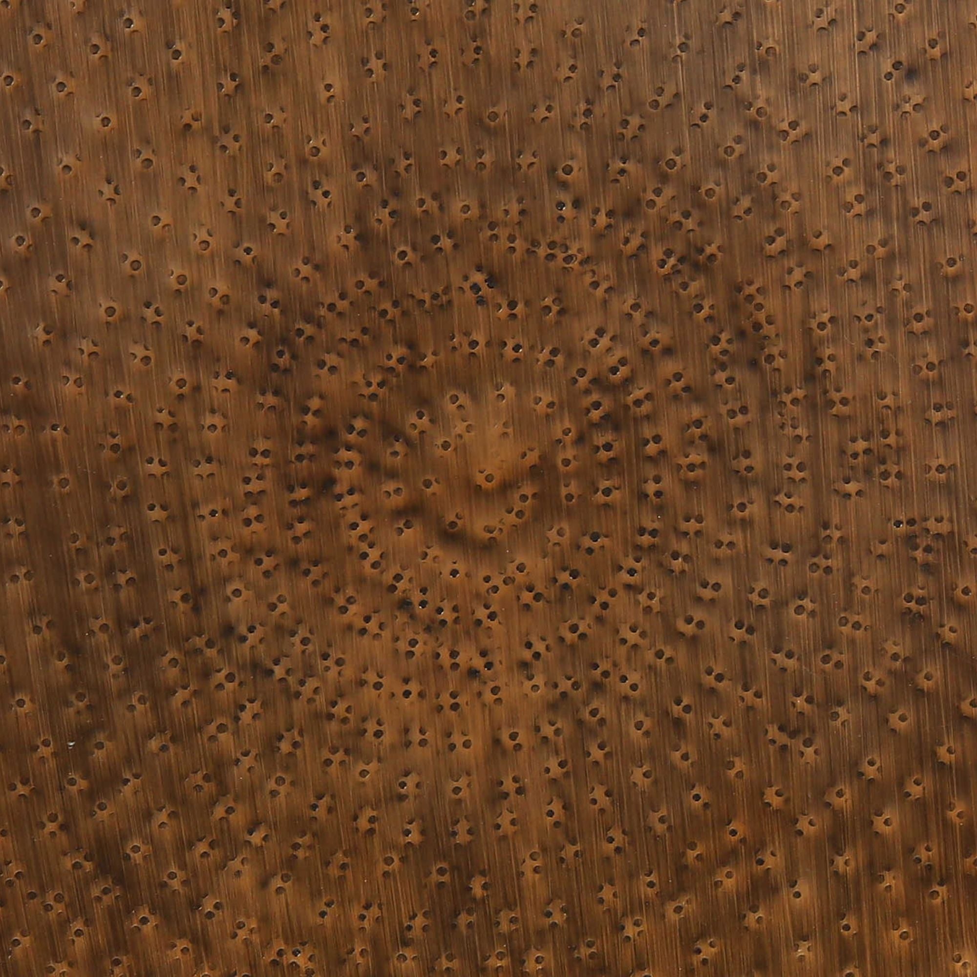 A Monarch Specialties Avelon Copper Accent Table with a sleek round top and modern design, ideal for living room decor.