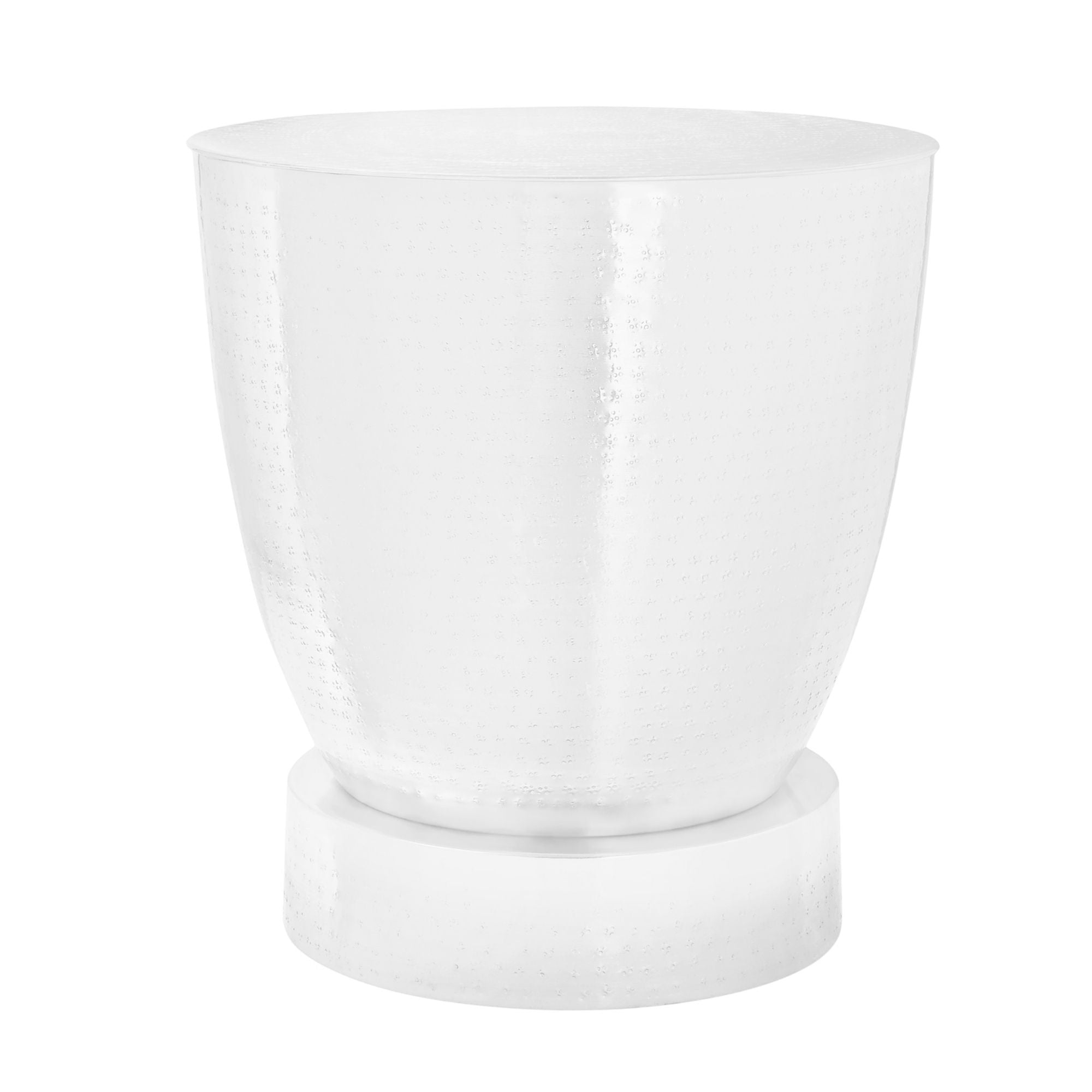 White Avelon Accent Table by Monarch Specialties featuring a sleek, modern design with a smooth tabletop and stylish legs.