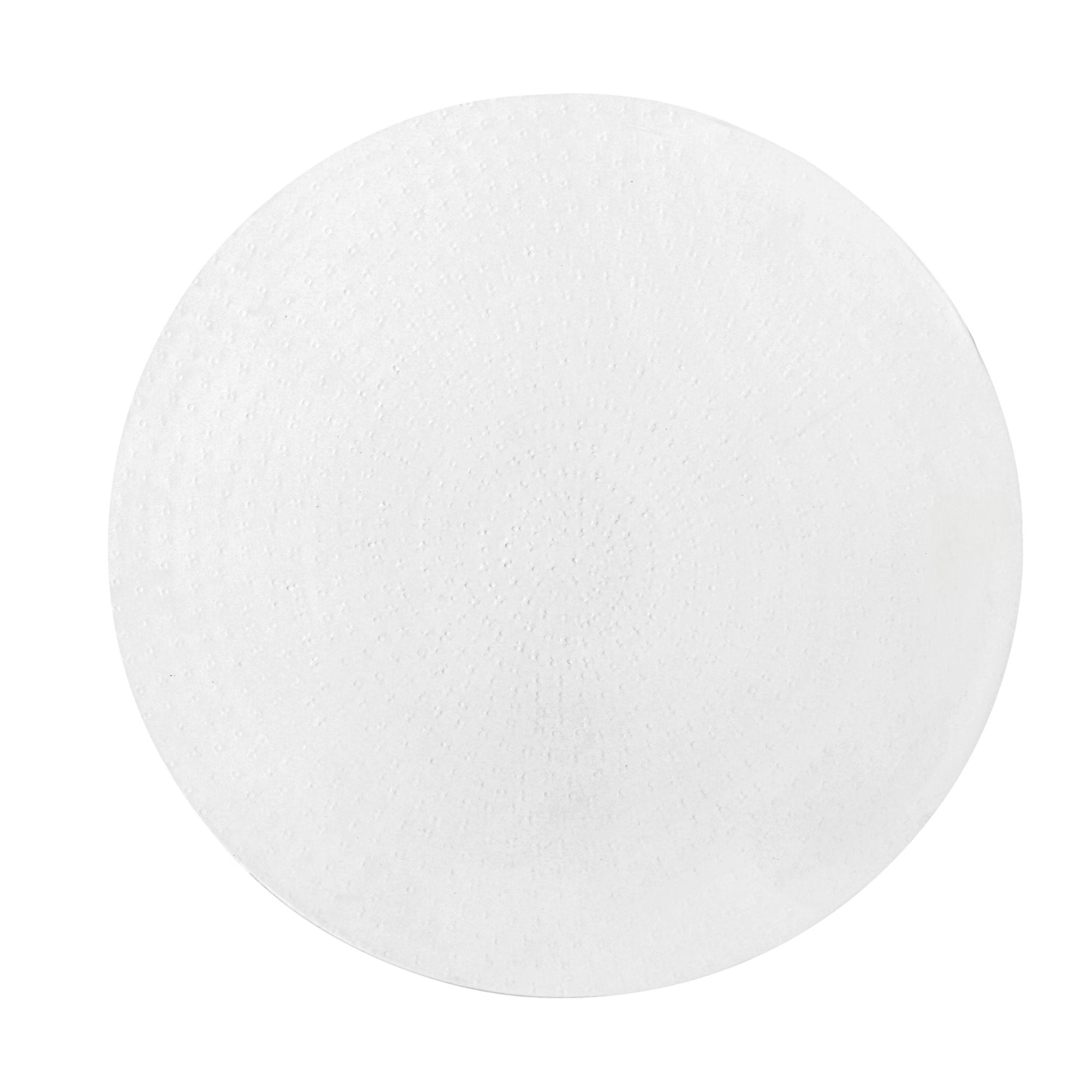 White Avelon Accent Table by Monarch Specialties, featuring a sleek modern design with a round tabletop and slim legs.