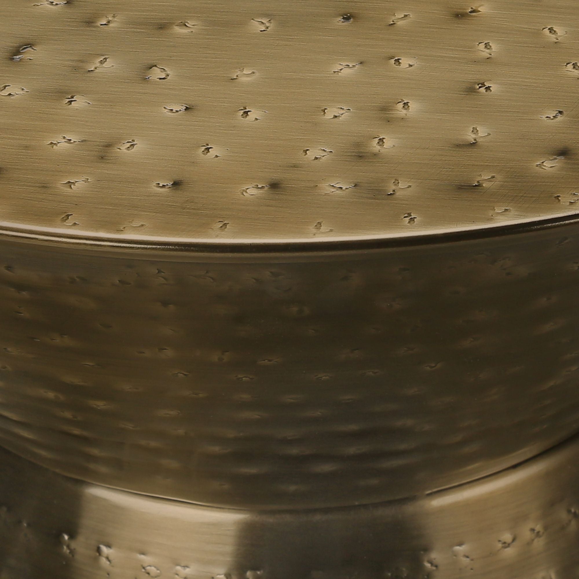 Gold Luxen Accent Table by Monarch Specialties, showcasing a sleek, modern design with a smooth gold finish and sturdy metal legs.