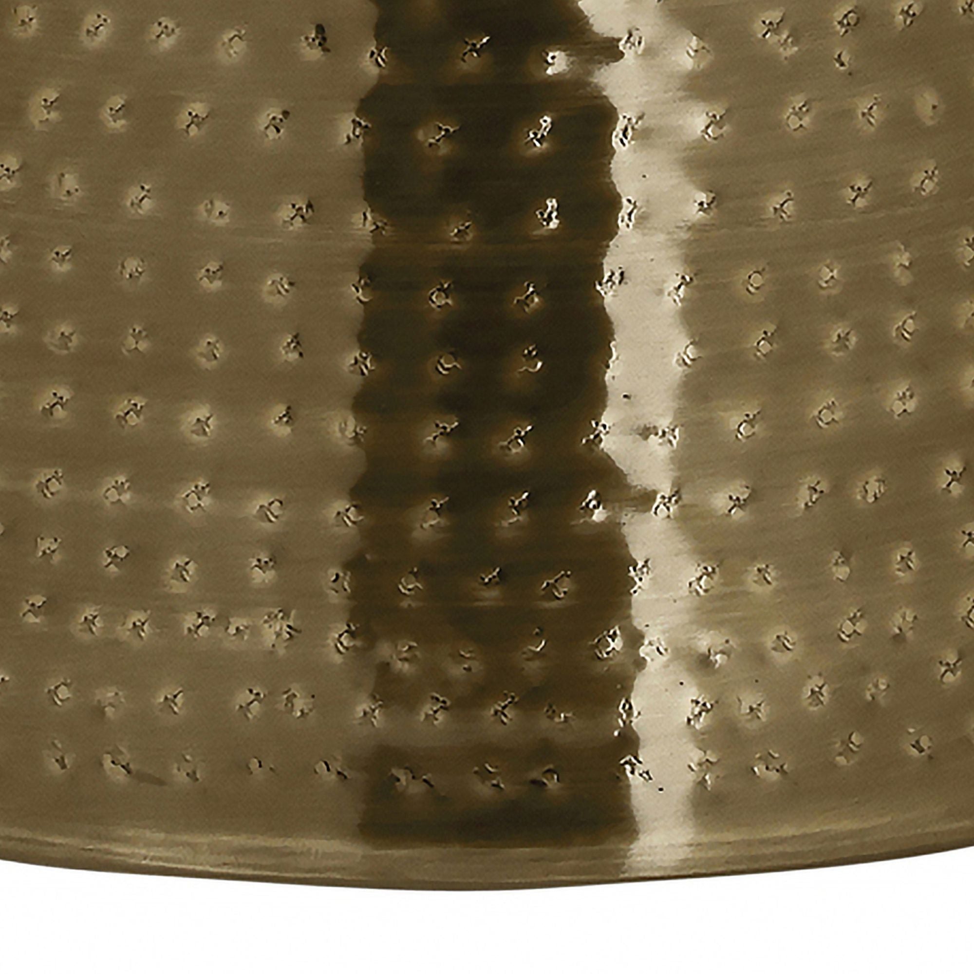 Gold Luxen Accent Table by Monarch Specialties featuring a sleek, modern design with a round top and metallic finish.
