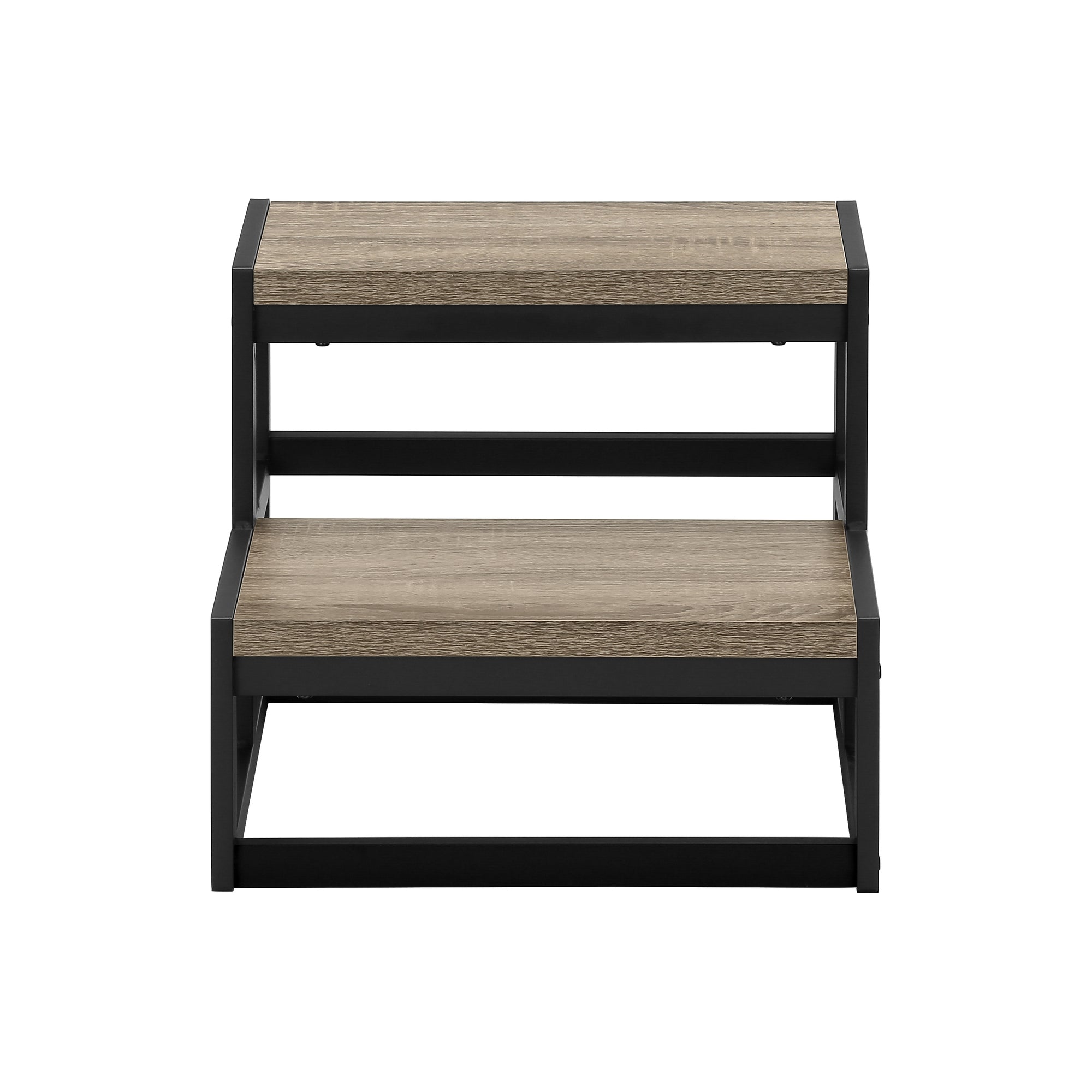Modern Monarch Specialties 2-step stool ladder with sturdy wooden steps and sleek design, ideal for home or office use.
