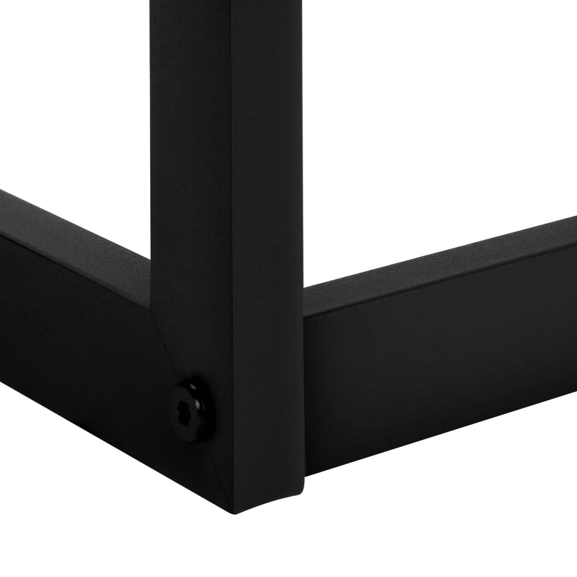 Modern Monarch Specialties 2-step stool ladder with sturdy metal frame and wooden steps, ideal for home or office use.