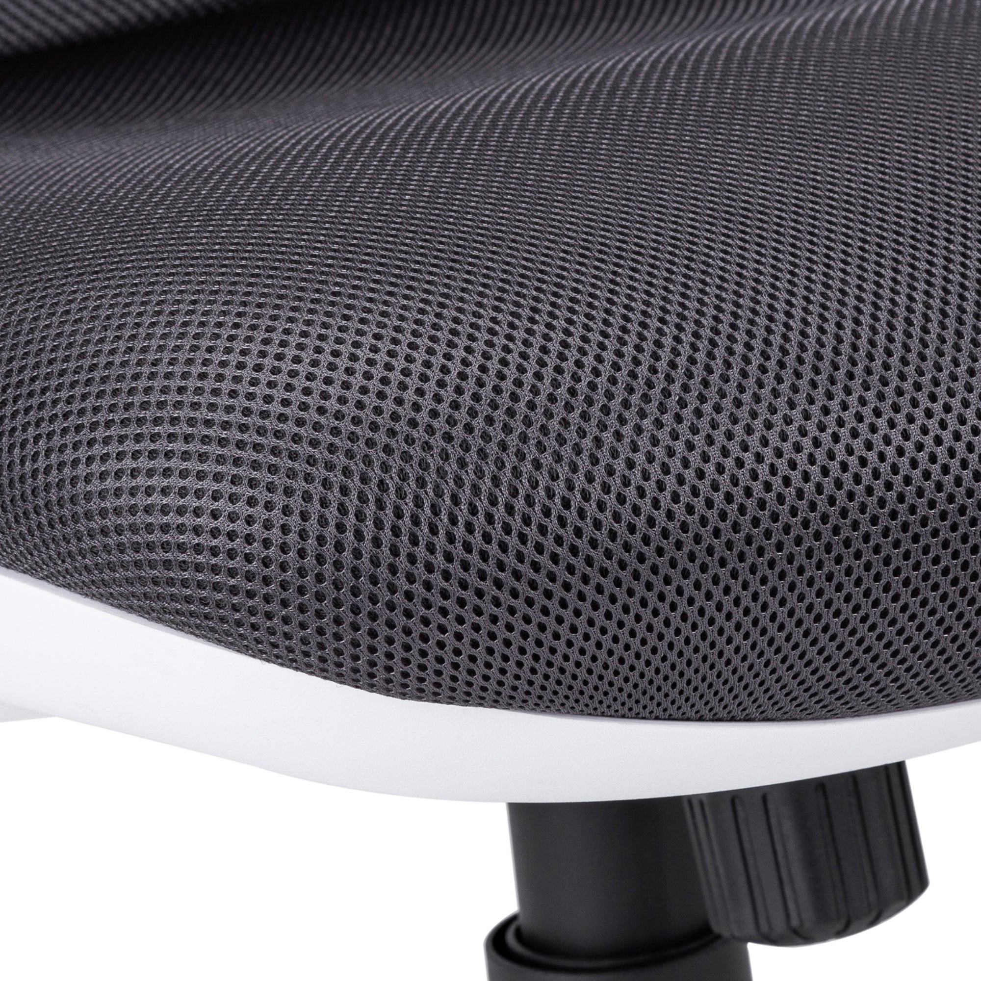 White executive high-back mesh office chair by Monarch Specialties with adjustable armrests and ergonomic design for comfort.
