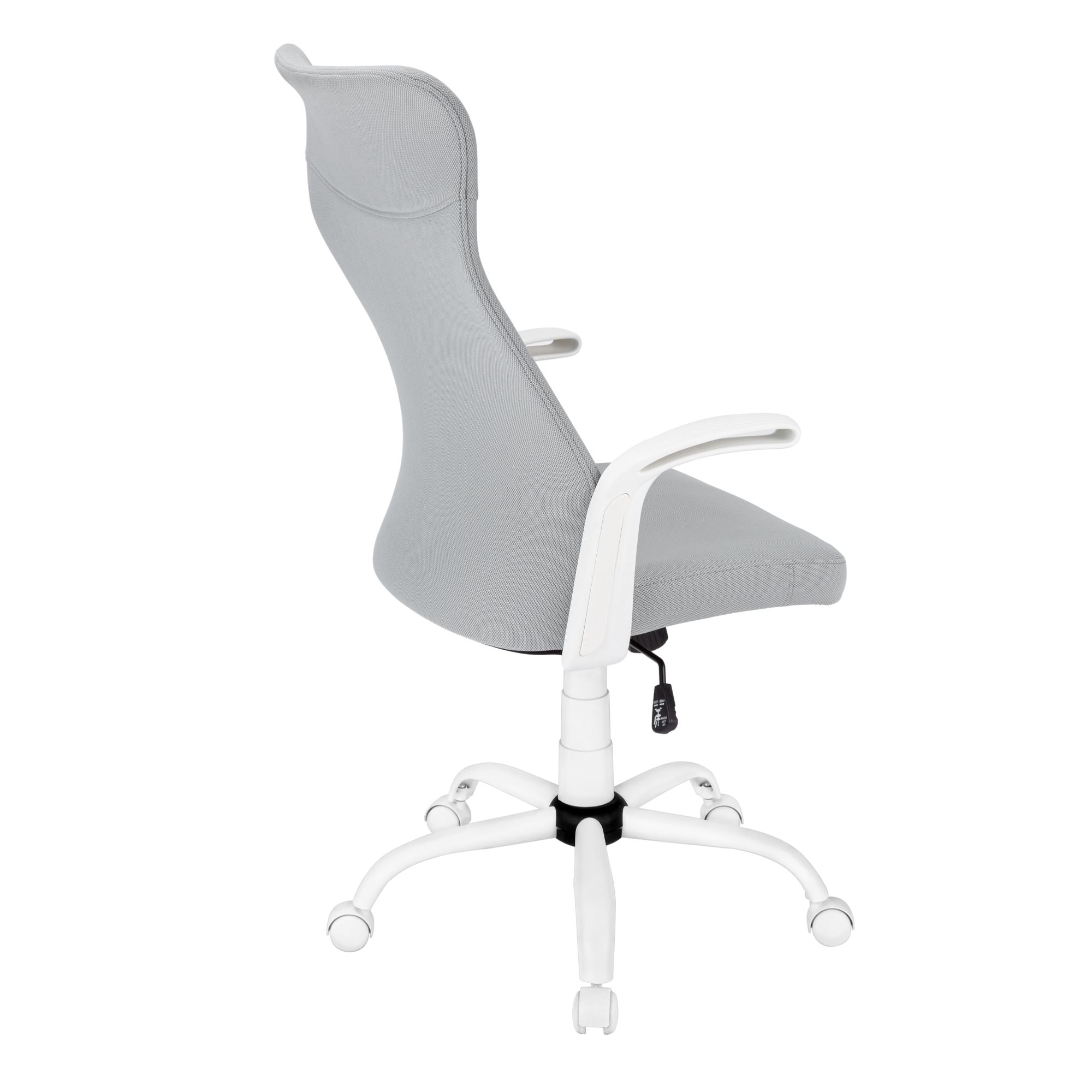 White and grey TaskMaster office chair by Monarch Specialties with ergonomic design and adjustable features.