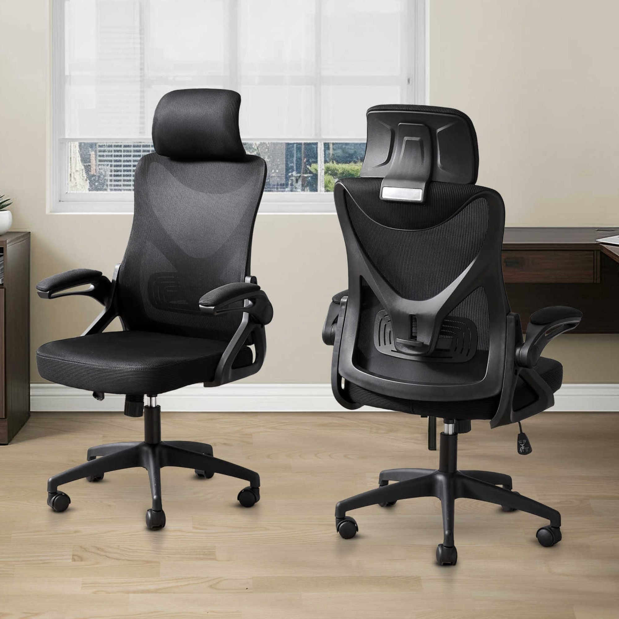Black mesh Postura Office Chair by Monarch Specialties with ergonomic design and adjustable height for comfortable workspace seating.