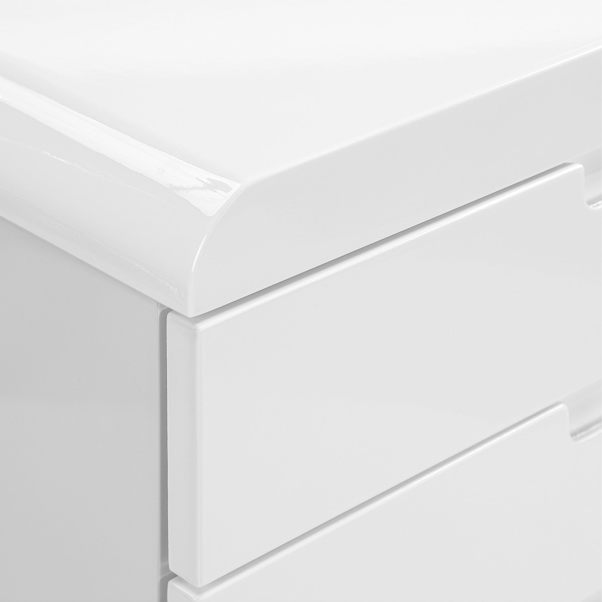 Monarch Specialties Studiora filing cabinet with multiple drawers and silver handles, made of wood and metal, in a modern office setting.