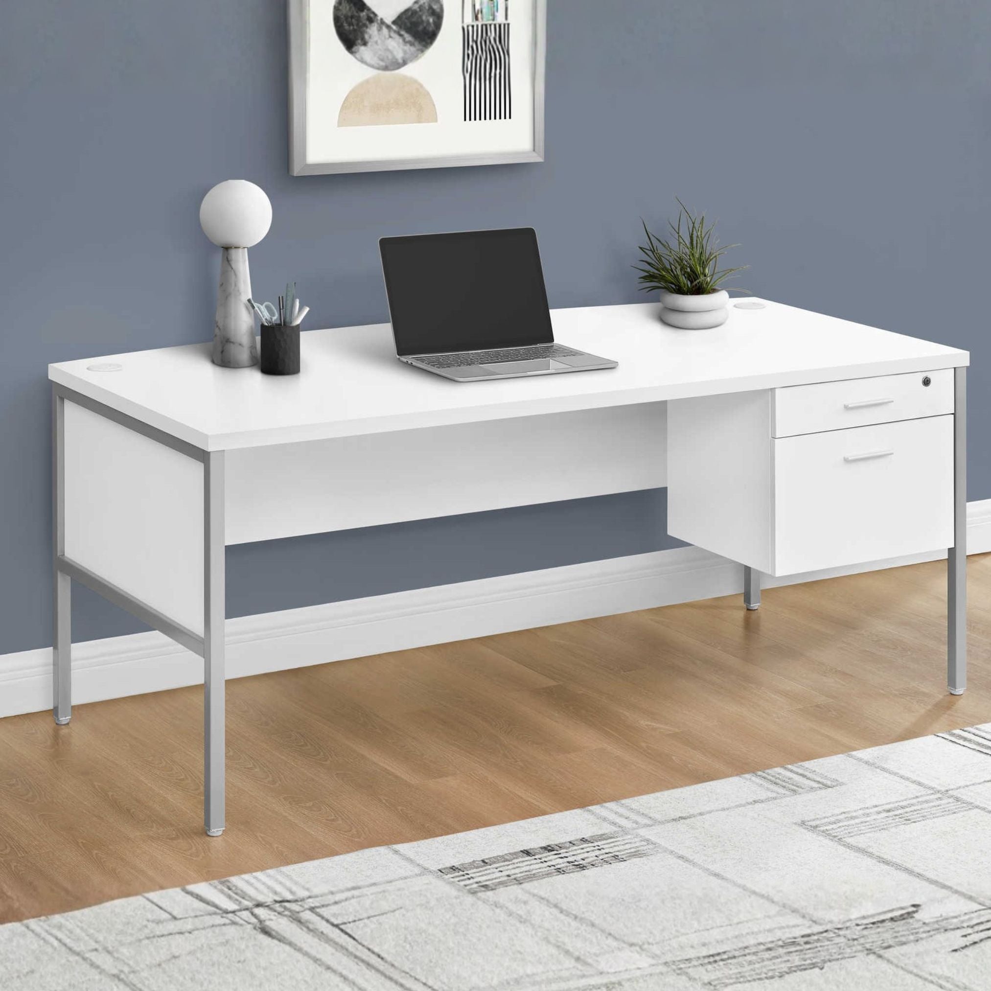 Monarch Specialties Workspire Computer Desk with a sleek design and spacious workspace for an office setting.