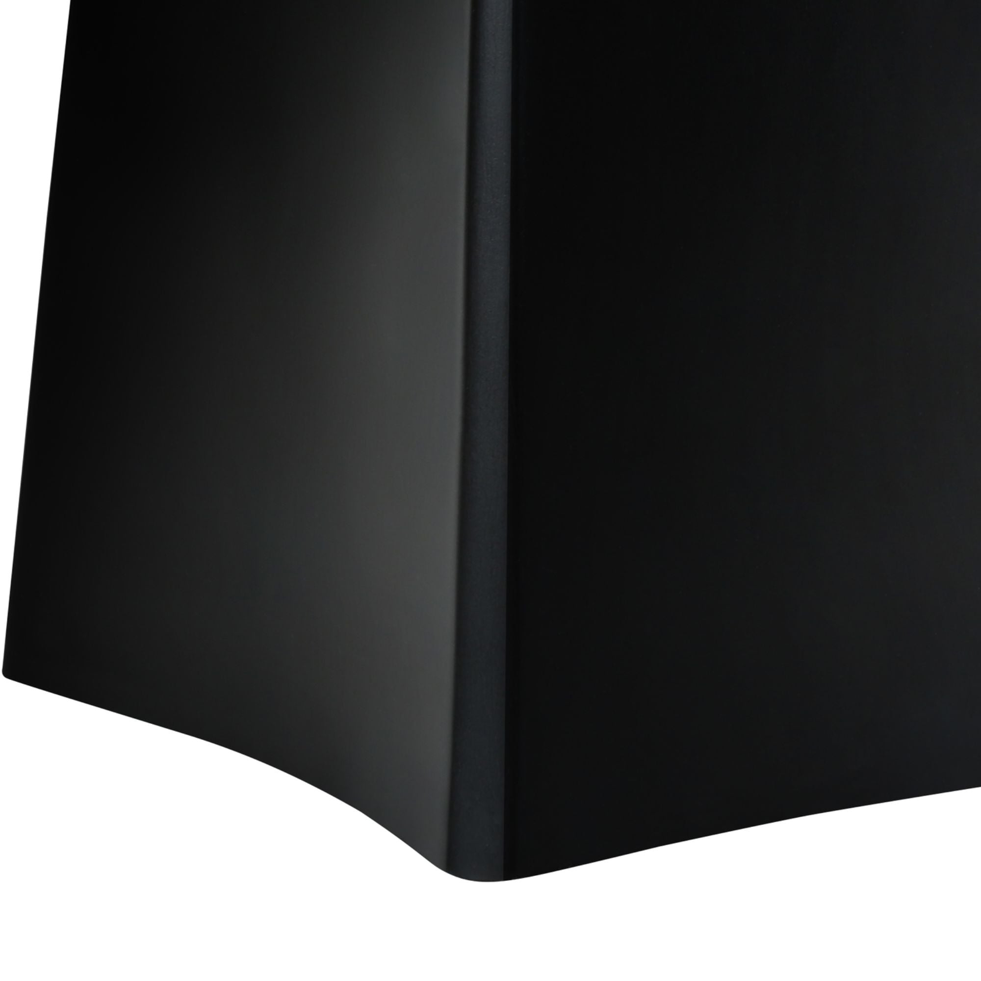 Modern black resin table lamp with beige fabric shade, 27 inches tall, by Monarch Specialties.