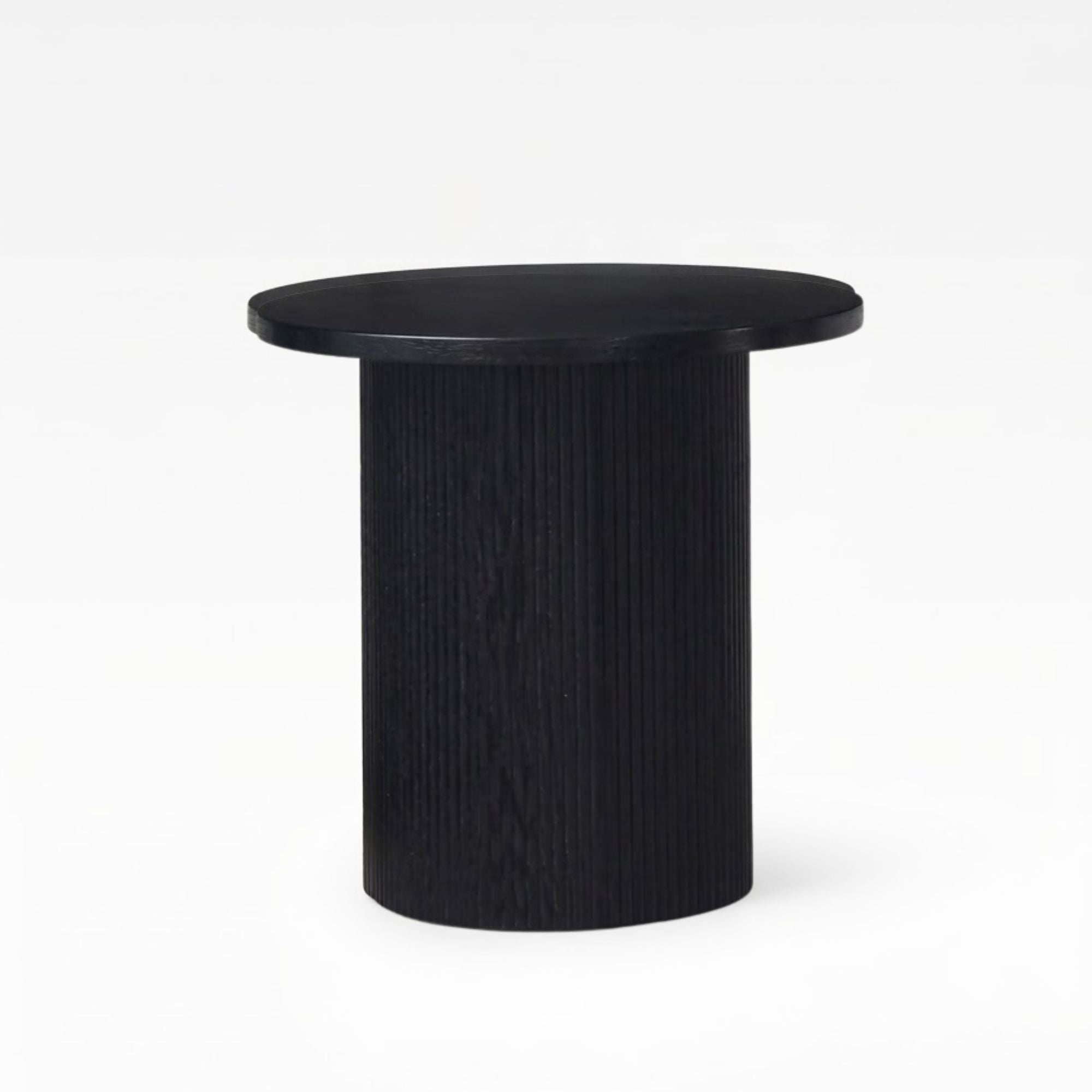 Set of three black coffee tables from IFF Harper 3-Piece Coffee Table Set, modern design with smooth surfaces and sturdy legs.