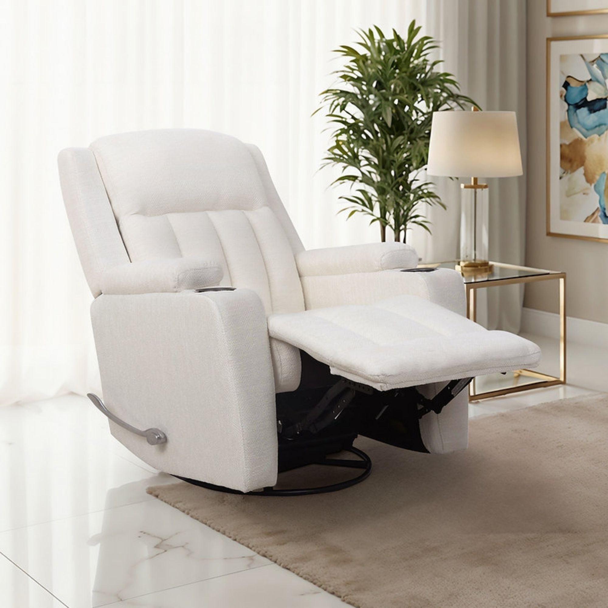 Arlo Recliner in Ivory | CastleUp Experience Centre Online Furniture