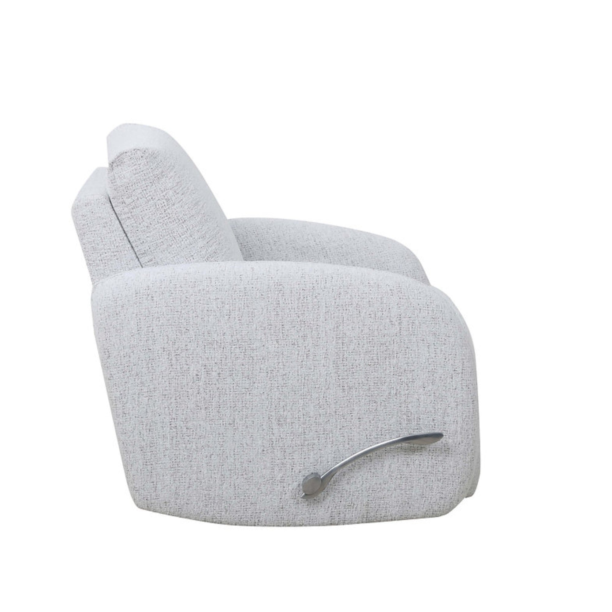 Light grey IFF Bentley Comfort Recliner chair with plush cushioning and reclining feature for relaxed sitting.
