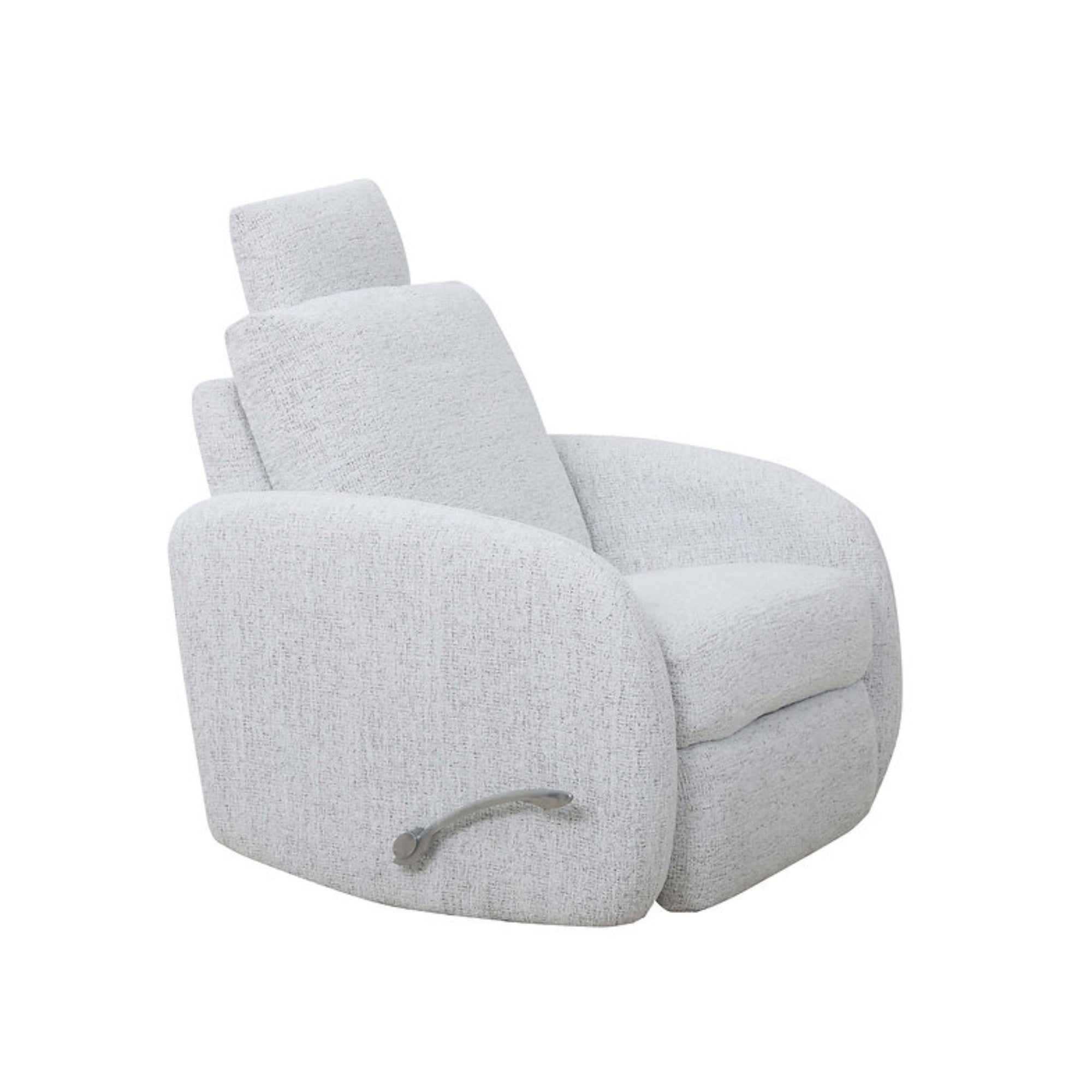 Light grey IFF Bentley Comfort Recliner in reclining chair style with plush cushioning and sturdy armrests.
