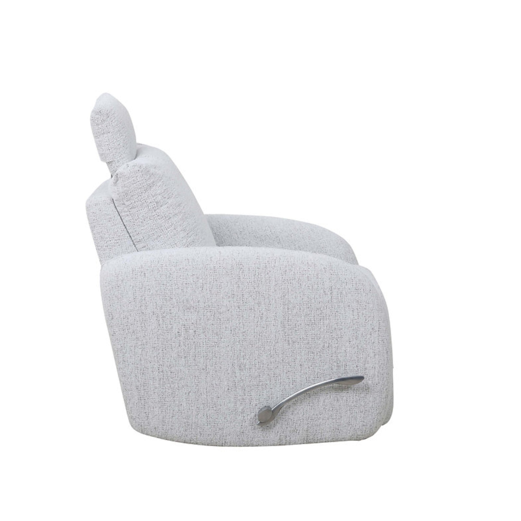 Light grey Bentley Comfort recliner chair by IFF, showcasing its plush cushioning and reclining feature for relaxing seating.