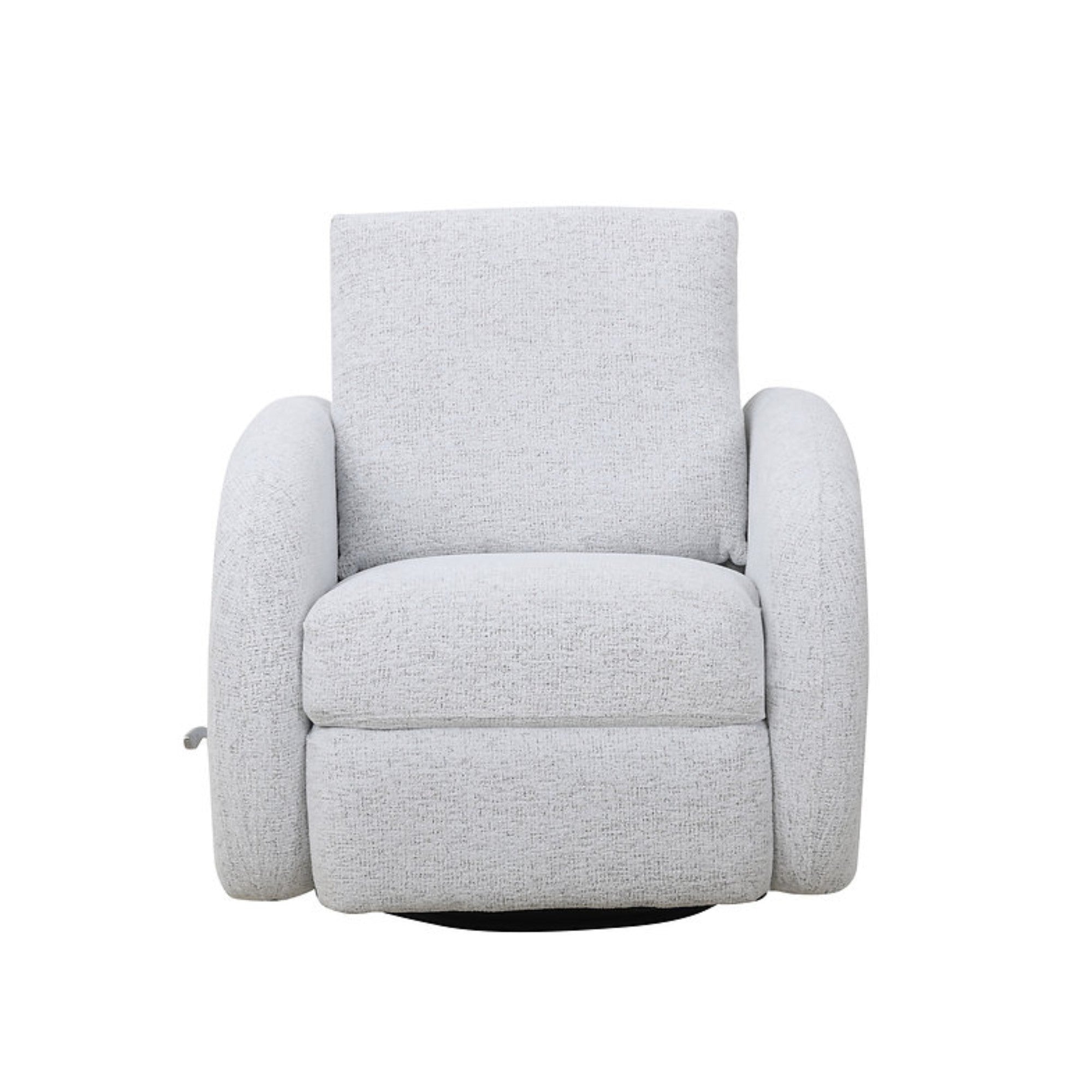 Light grey Bentley Comfort recliner by IFF, featuring plush upholstery and a reclining mechanism for relaxation.
