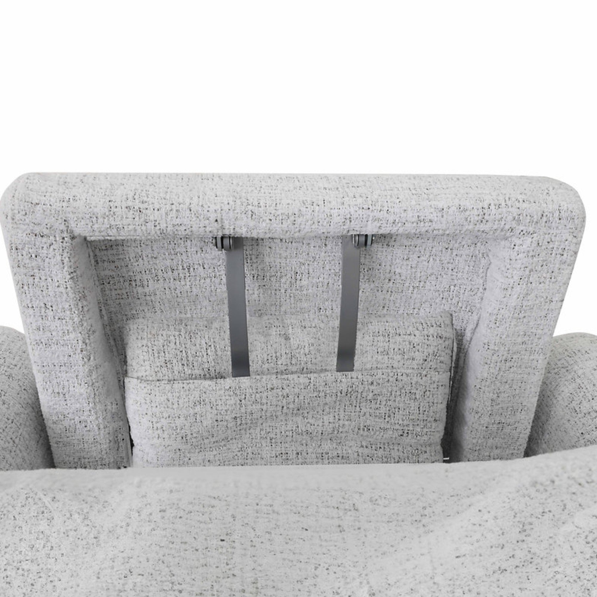 Light grey Bentley Comfort Recliner by IFF, a plush reclining chair with padded armrests and a modern design.