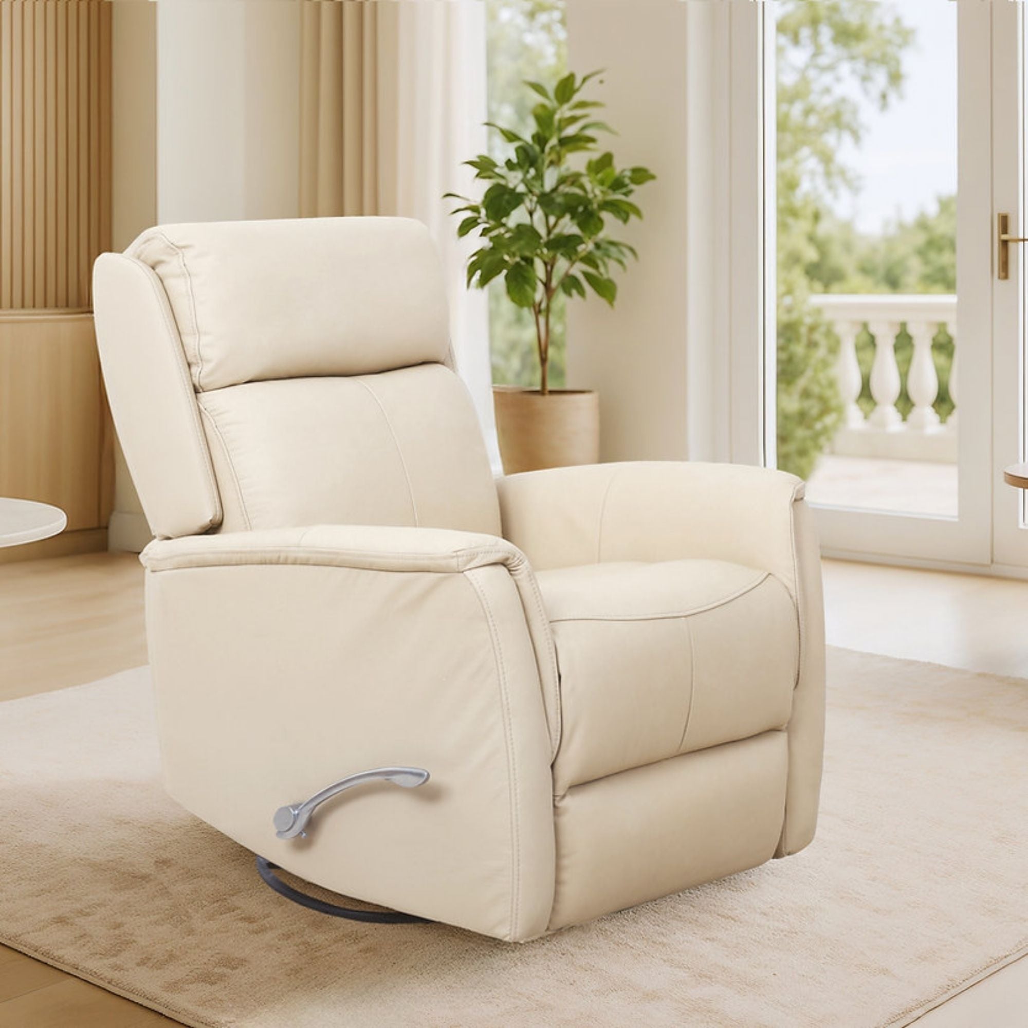 Monroe Rocking Recliner in Ivory