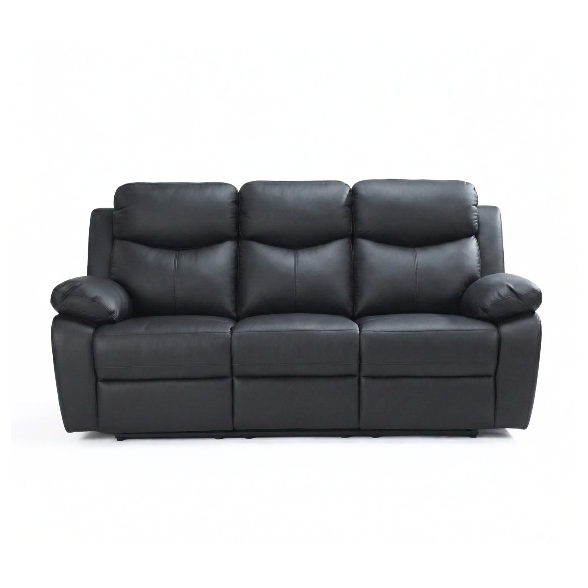 Monarch Luxe Leather Power Recliner Sofa in Black | CastleUp Experience Centre