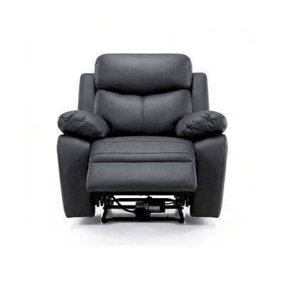 Monarch Luxe Leather Power Recliner Chair in Black | CastleUp Experience Centre