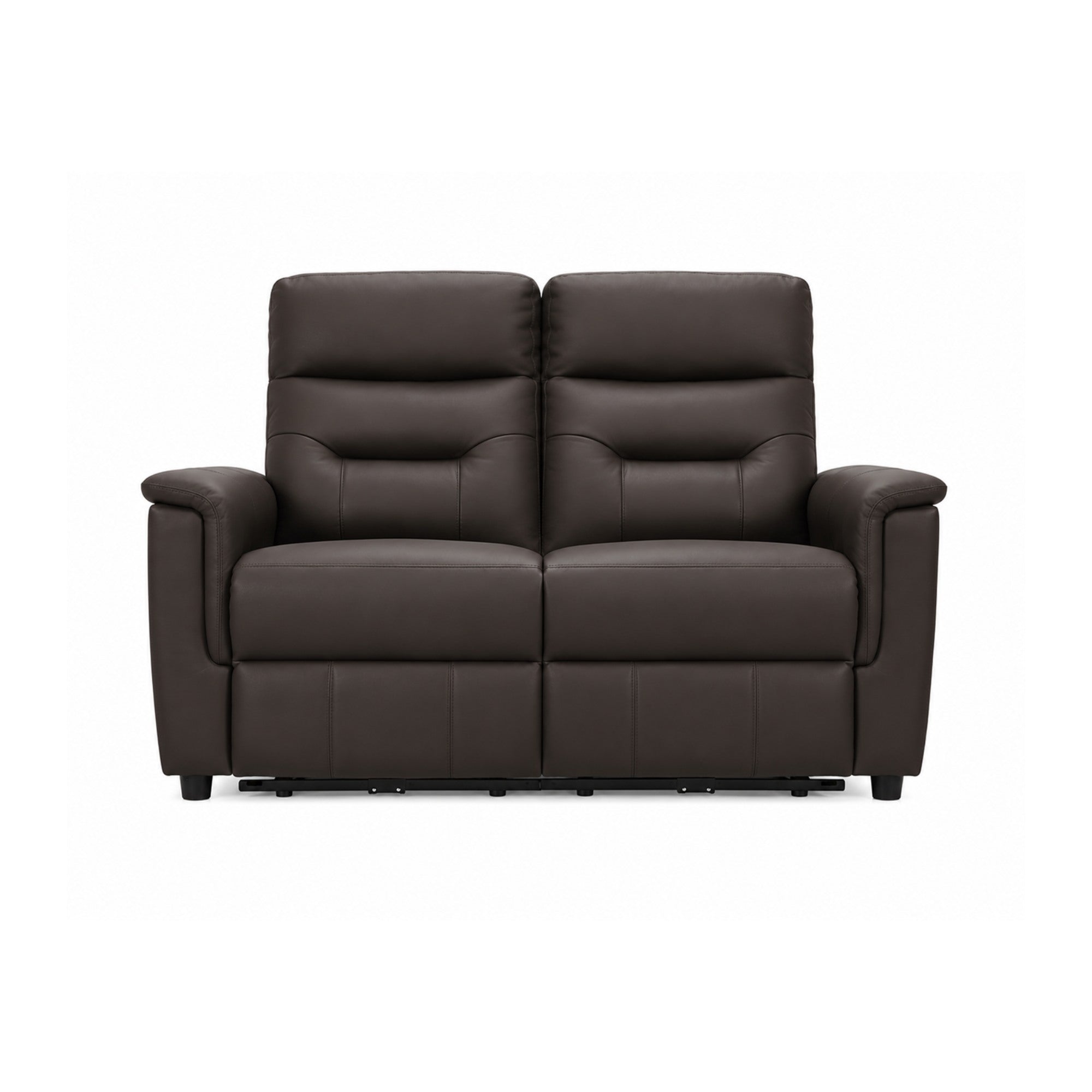 Serenity Genuine Leather Power Reclining Sofa Set Brown