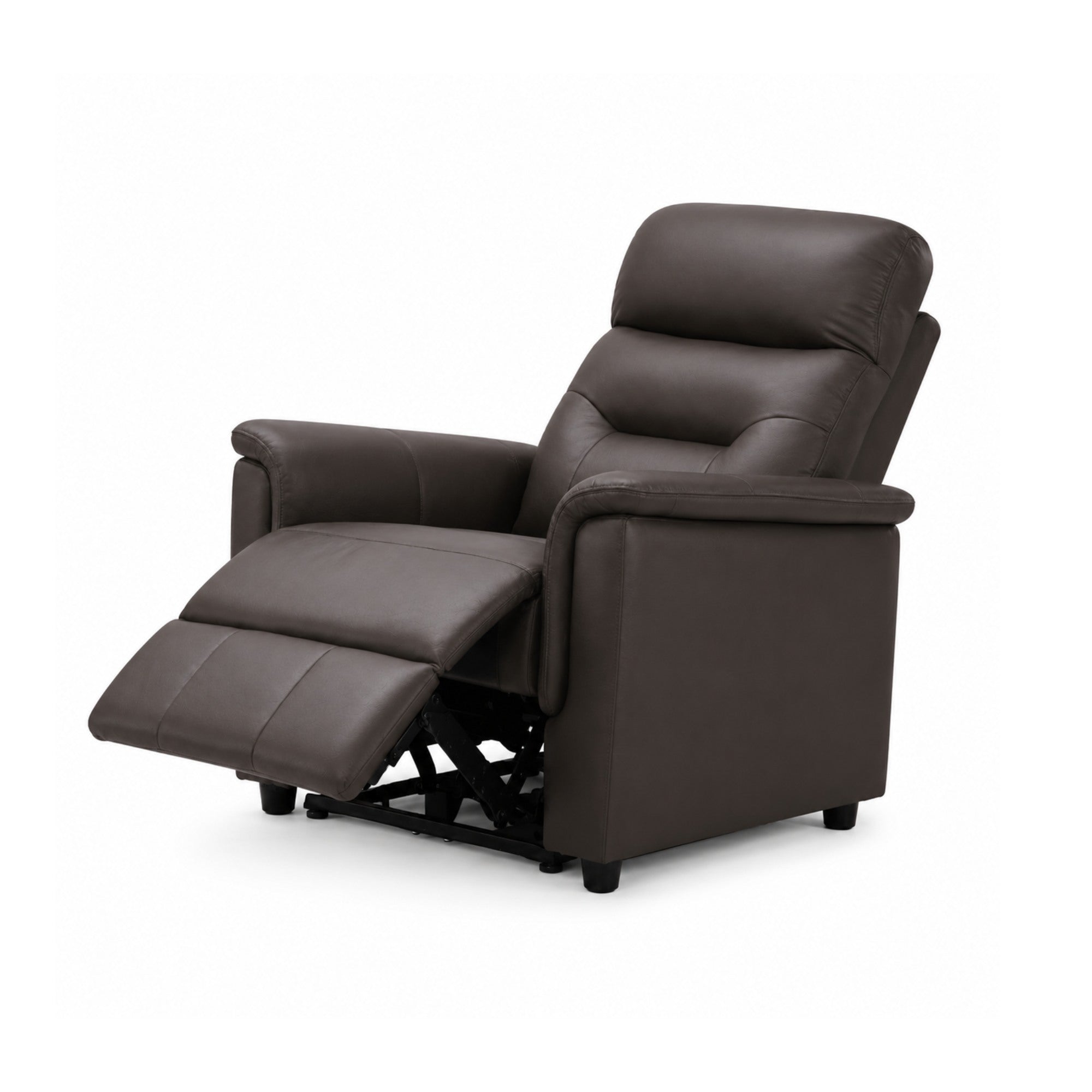 Serenity Genuine Leather Power Reclining Sofa Set Brown