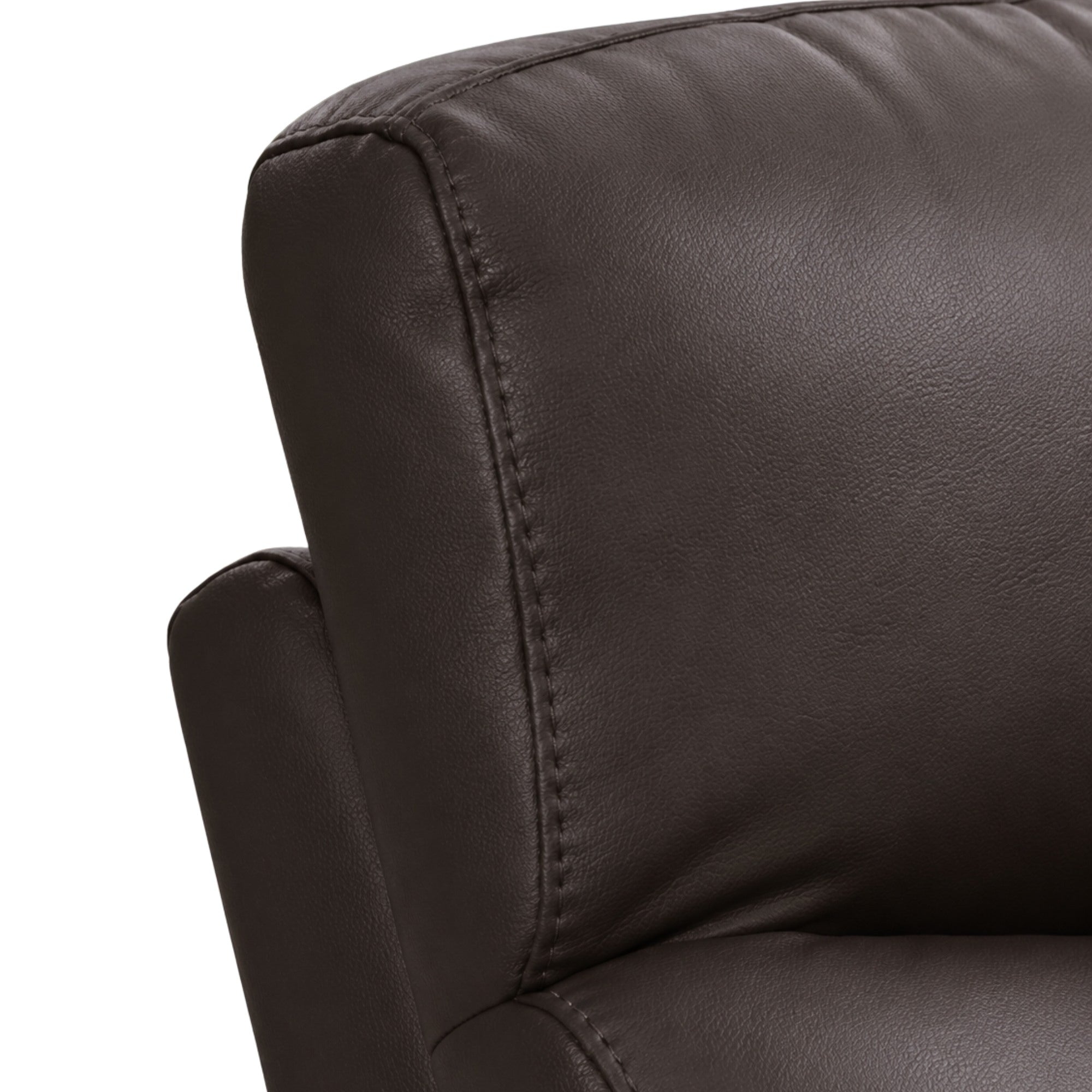 Serenity Genuine Leather Power Reclining Loveseat Brown