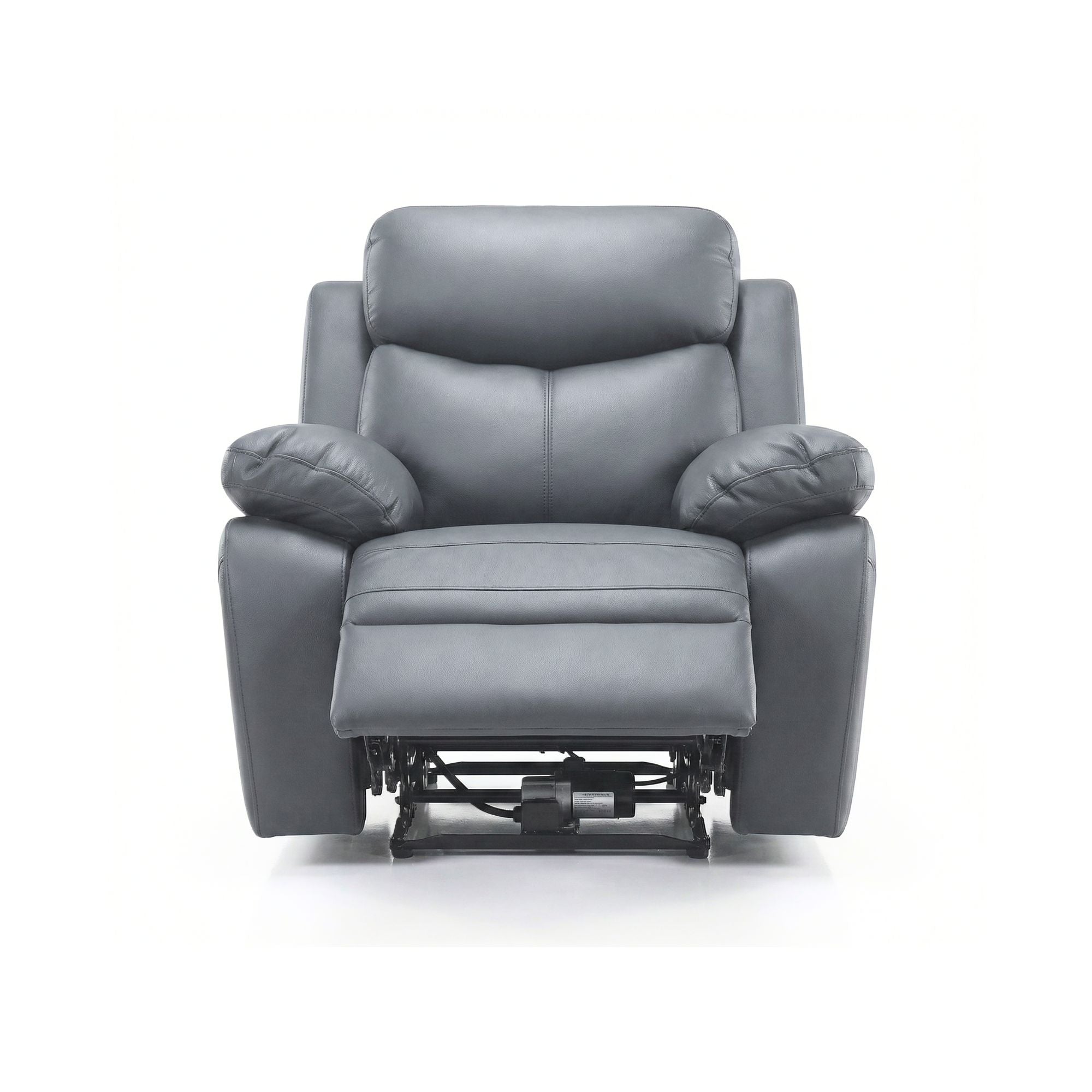 Monarch Luxe Leather Power Recliner Chair in Dark Grey | CastleUp Experience Centre