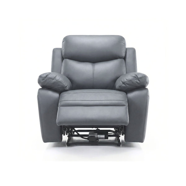 Dark grey Monarch Luxe leather power recliner sofa set by IFF, featuring plush cushions and modern design for comfortable seating.